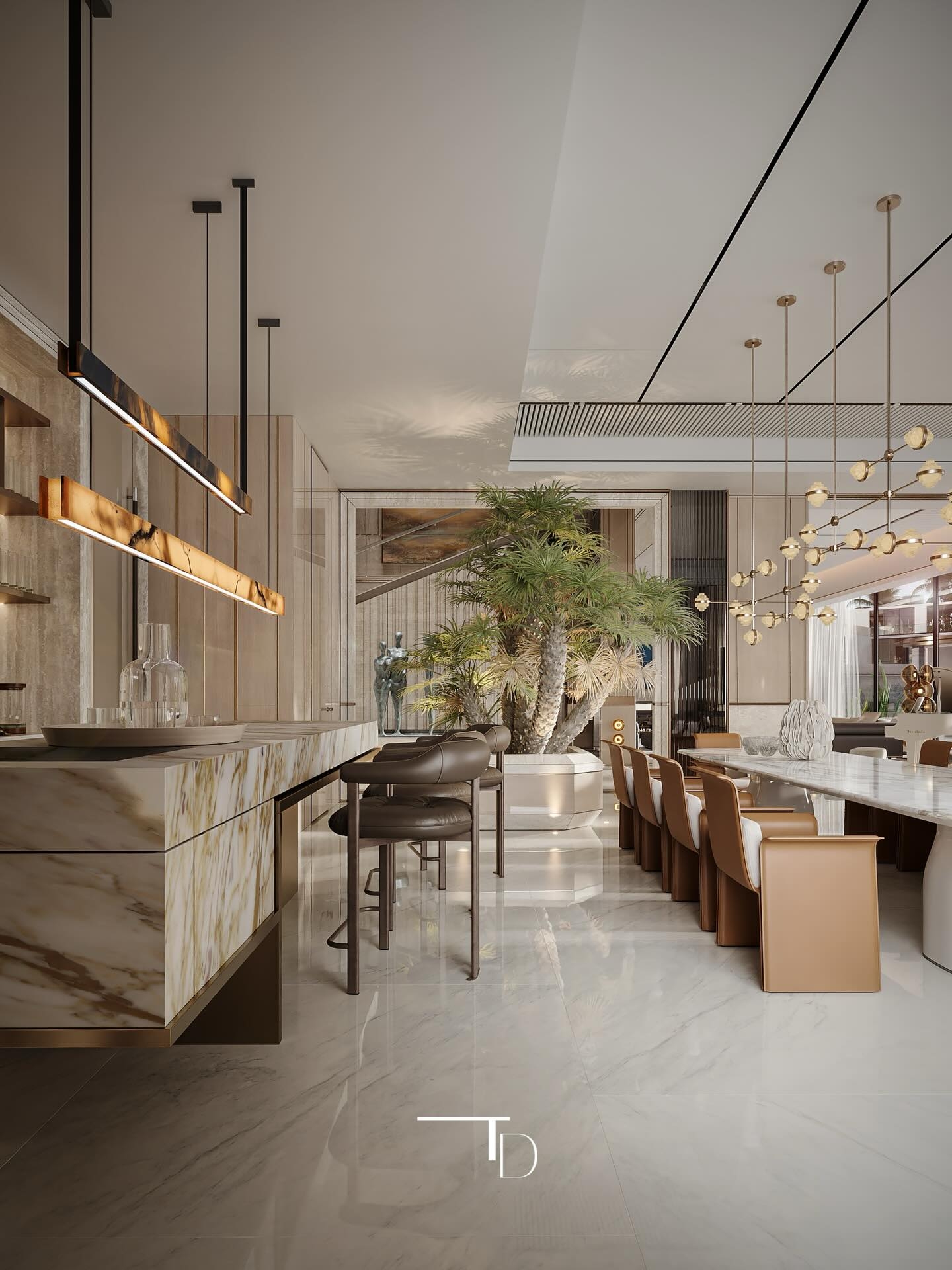 Ultra modern kitchen and dining room design