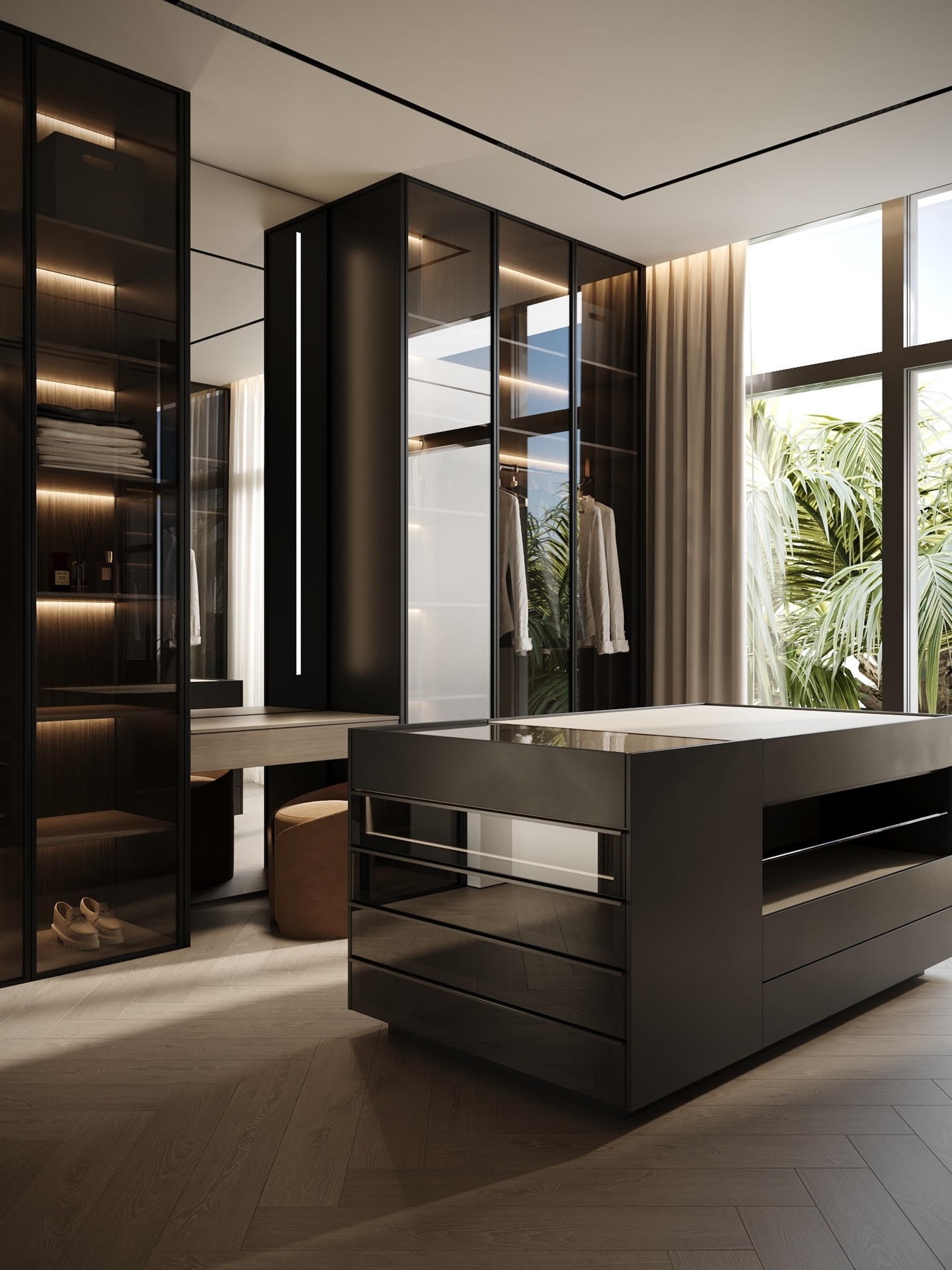 Sophisticated-&-modern-walk-in-wardrobe-design