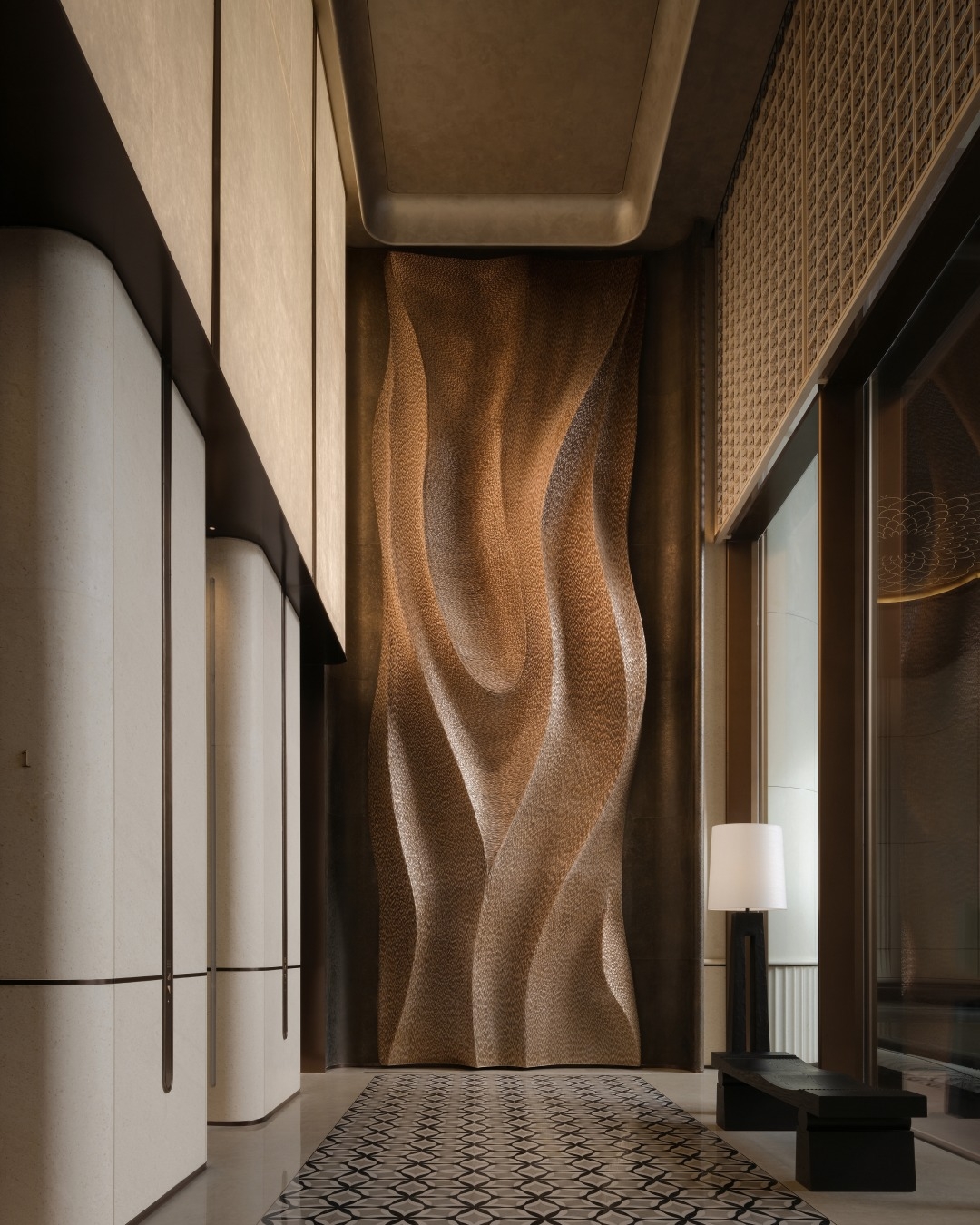 Ultra luxurious hallway design details