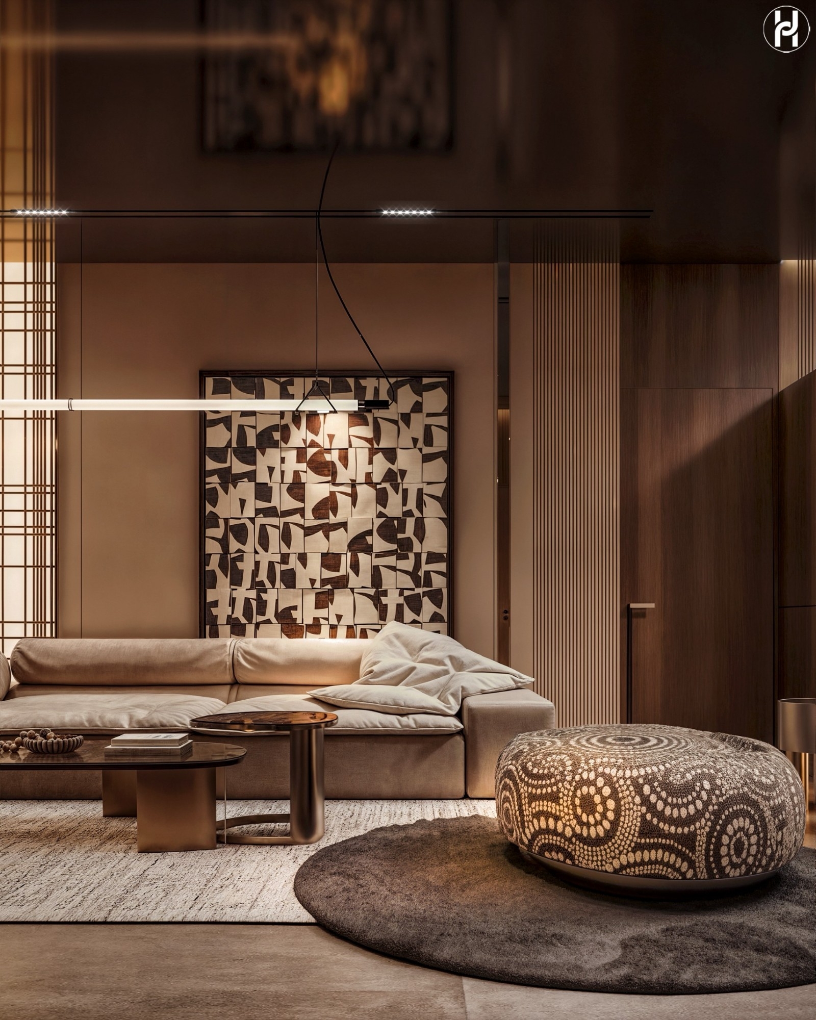 Ultra luxurious and cozy living room design