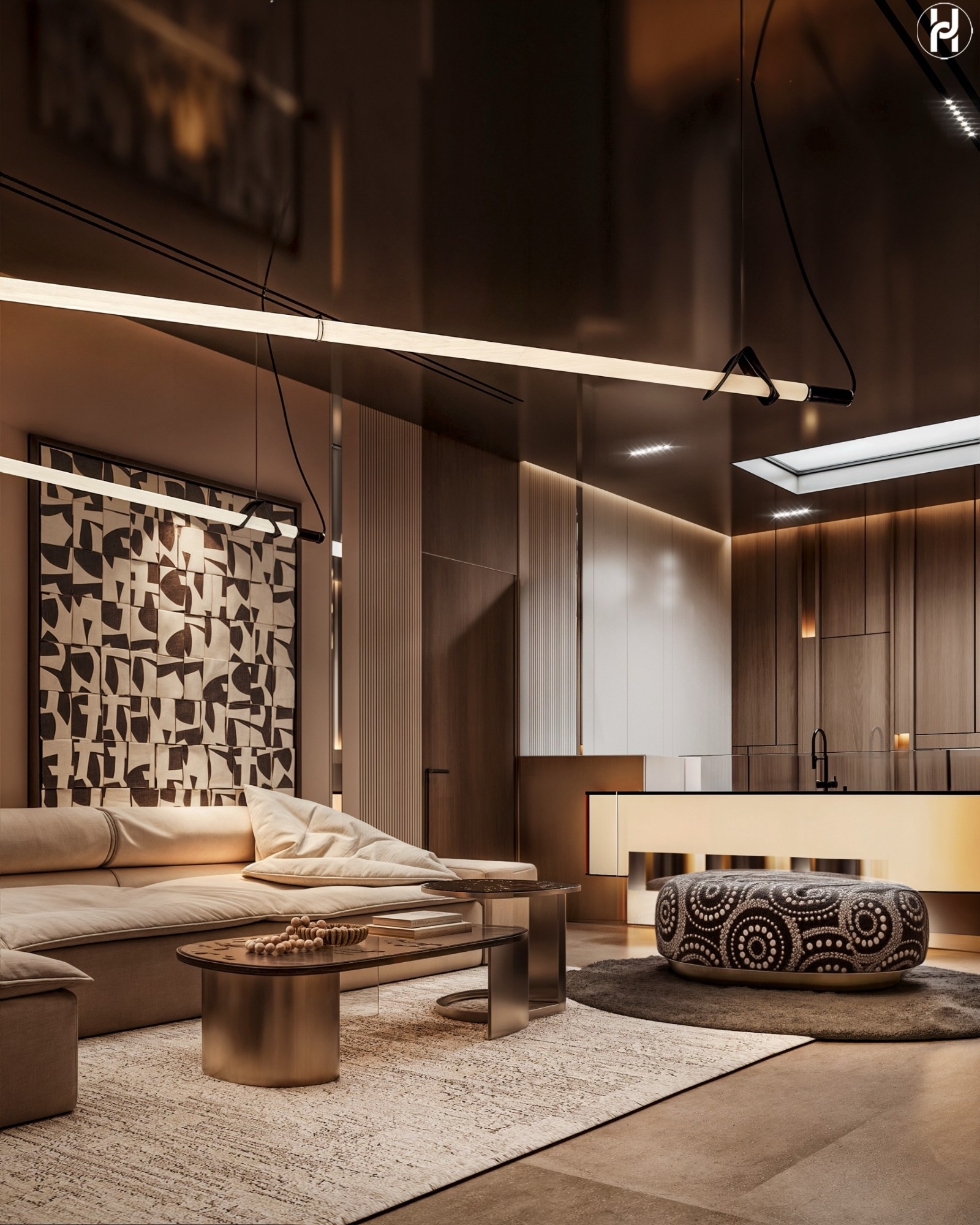 Ultra luxurious and cozy living room design