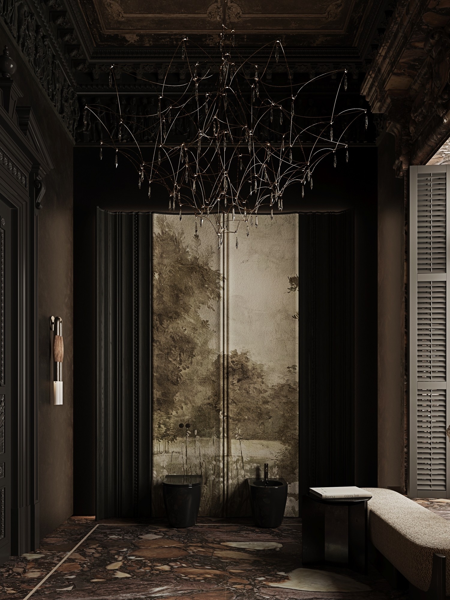 Dark-luxurious-powder-room