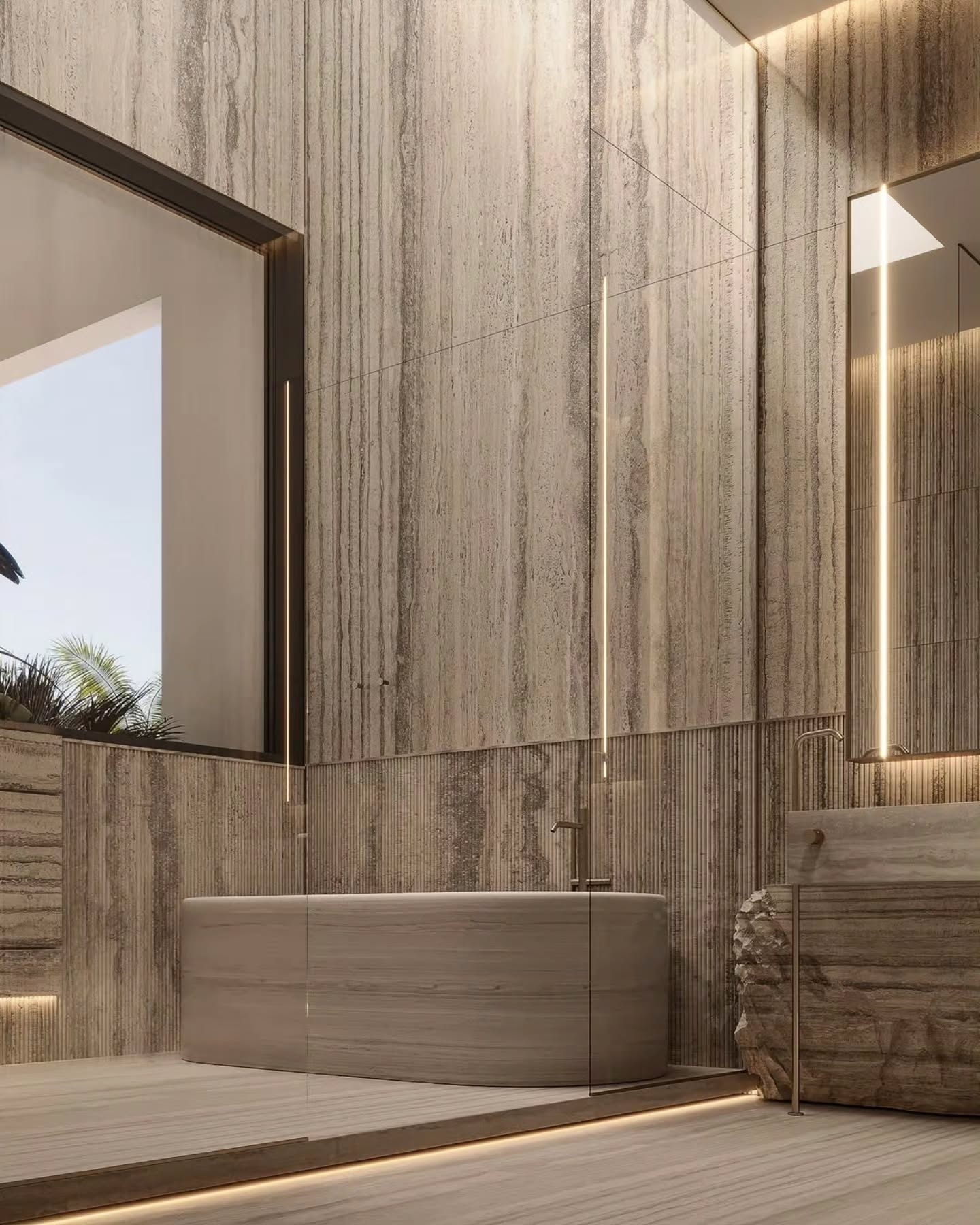 Stylish and luxurious bathroom