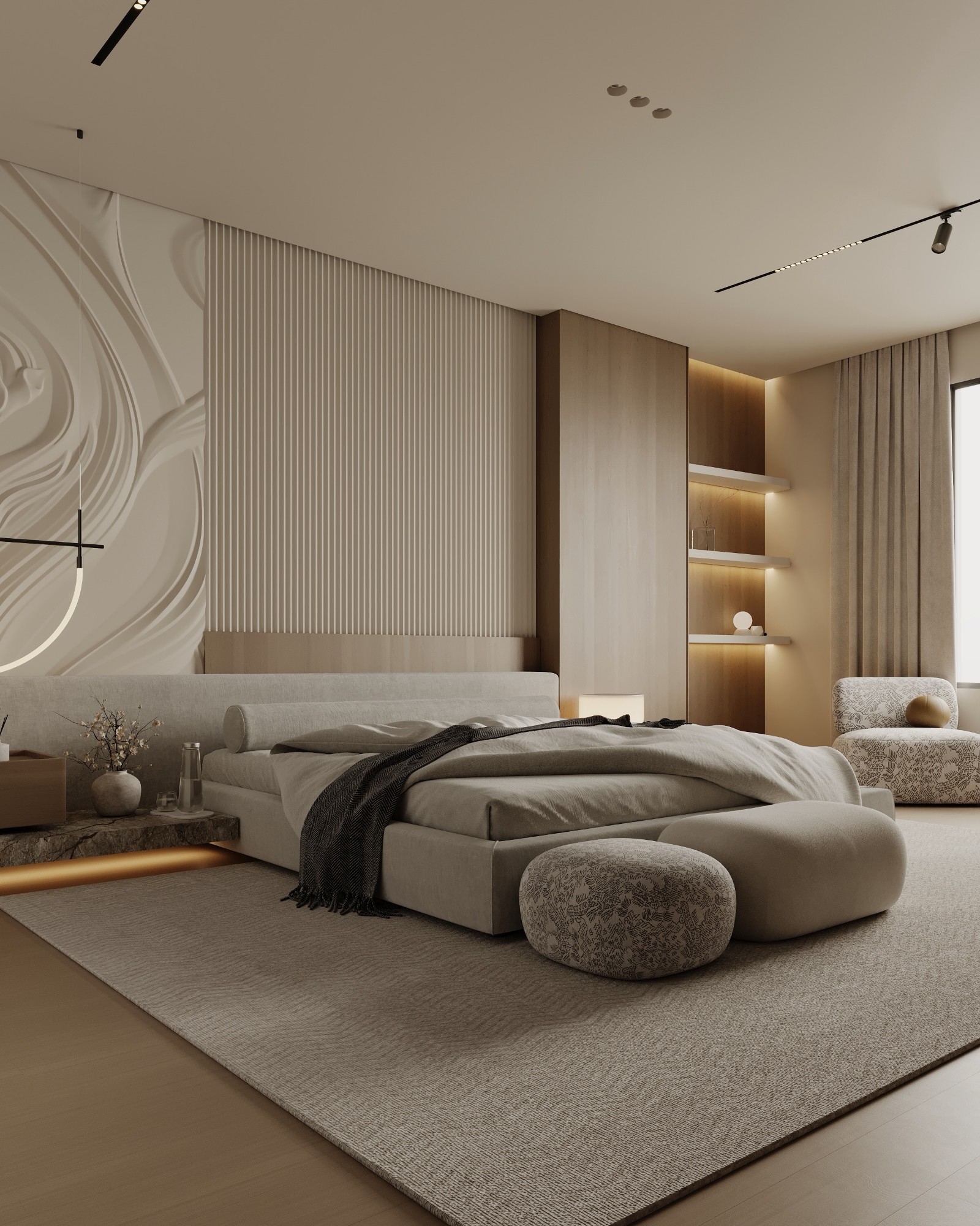 Modern and stylish bedroom design