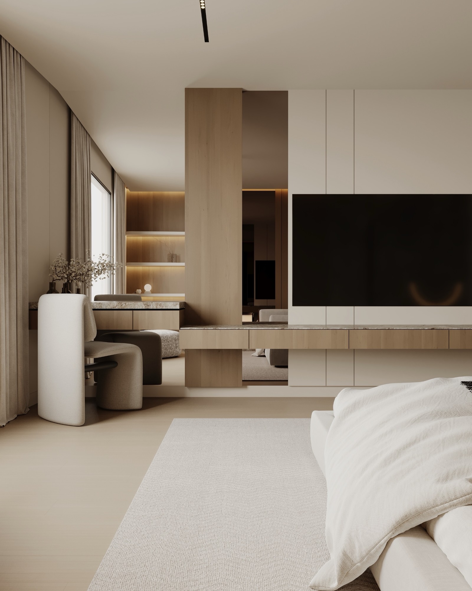 Modern and stylish bedroom design