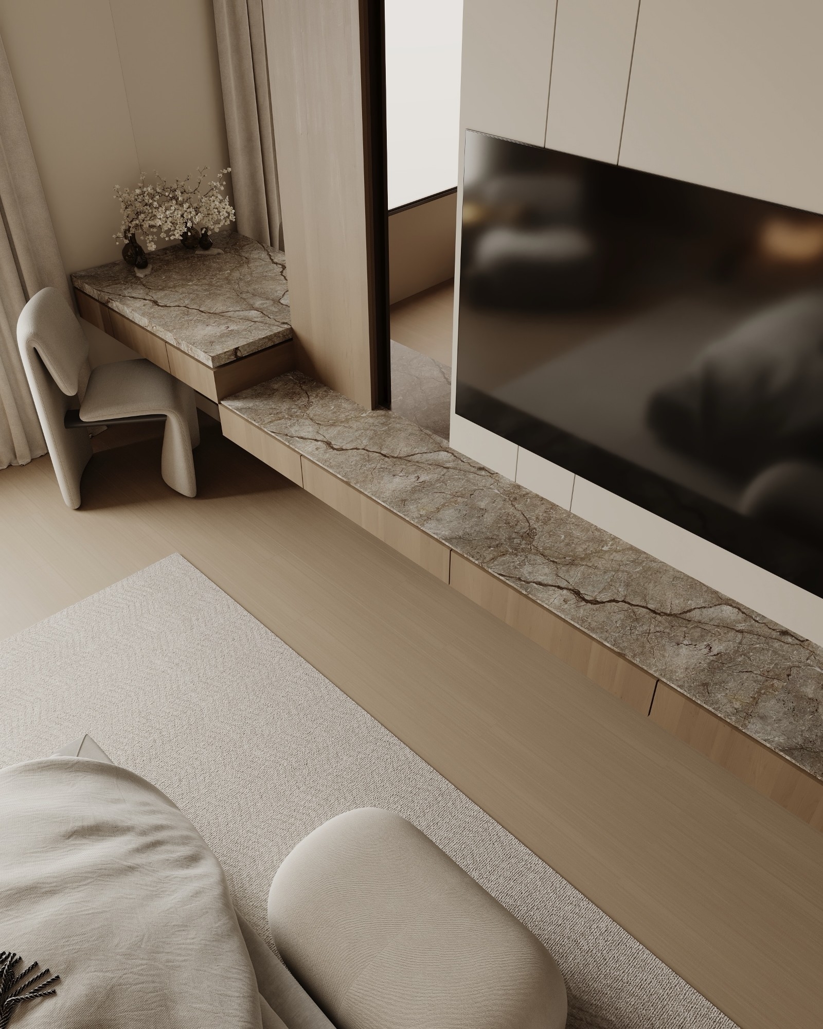 Modern and stylish bedroom design