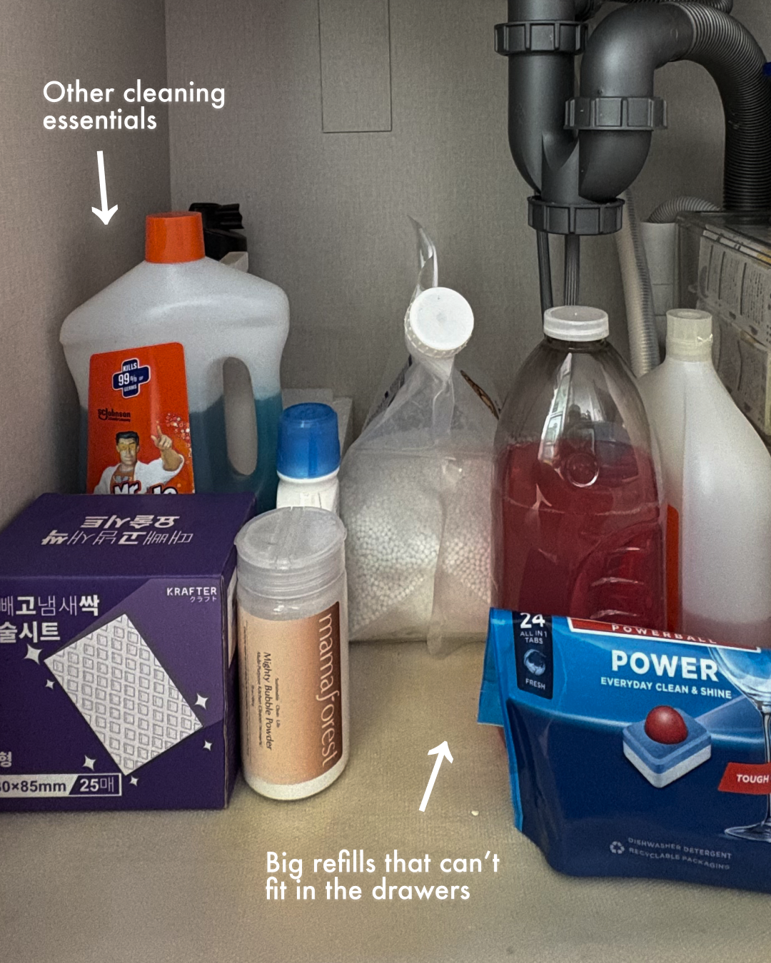 What do you keep under your kitchen sink?
