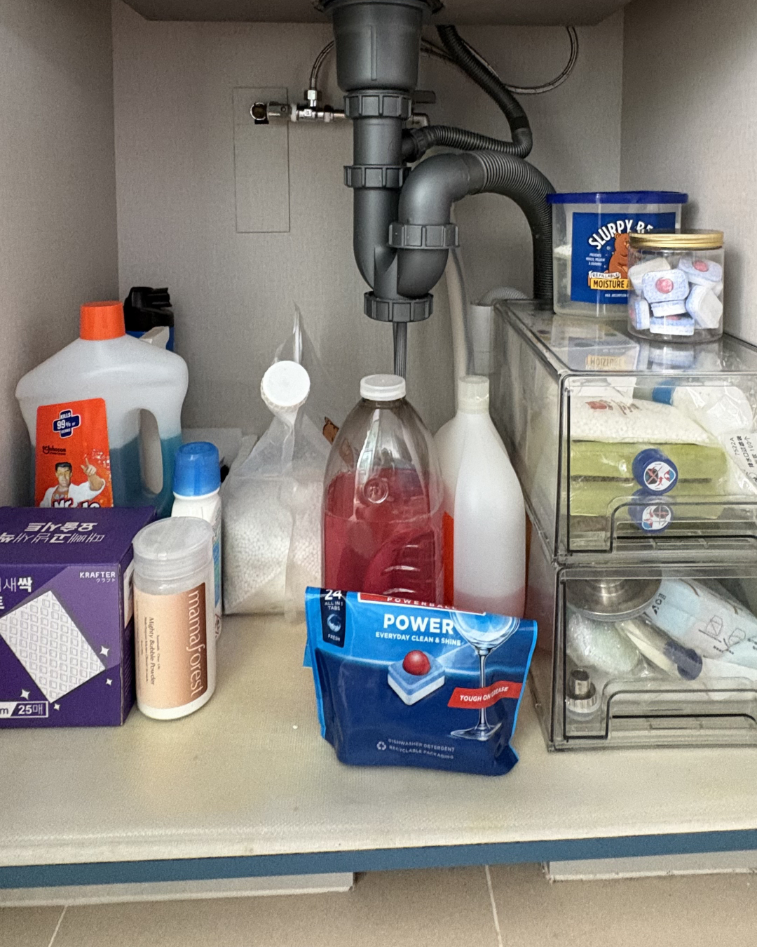 What do you keep under your kitchen sink?