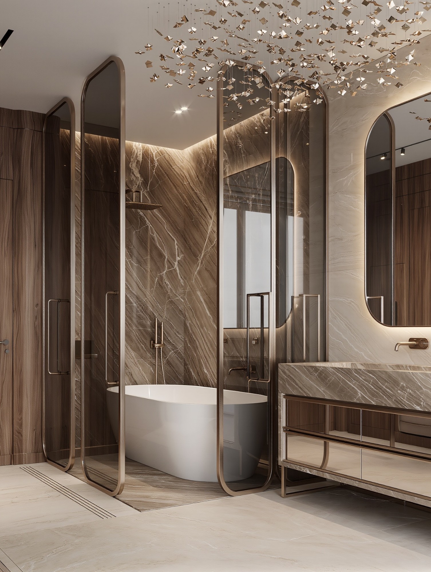 Ultra luxurious bathroom interior
