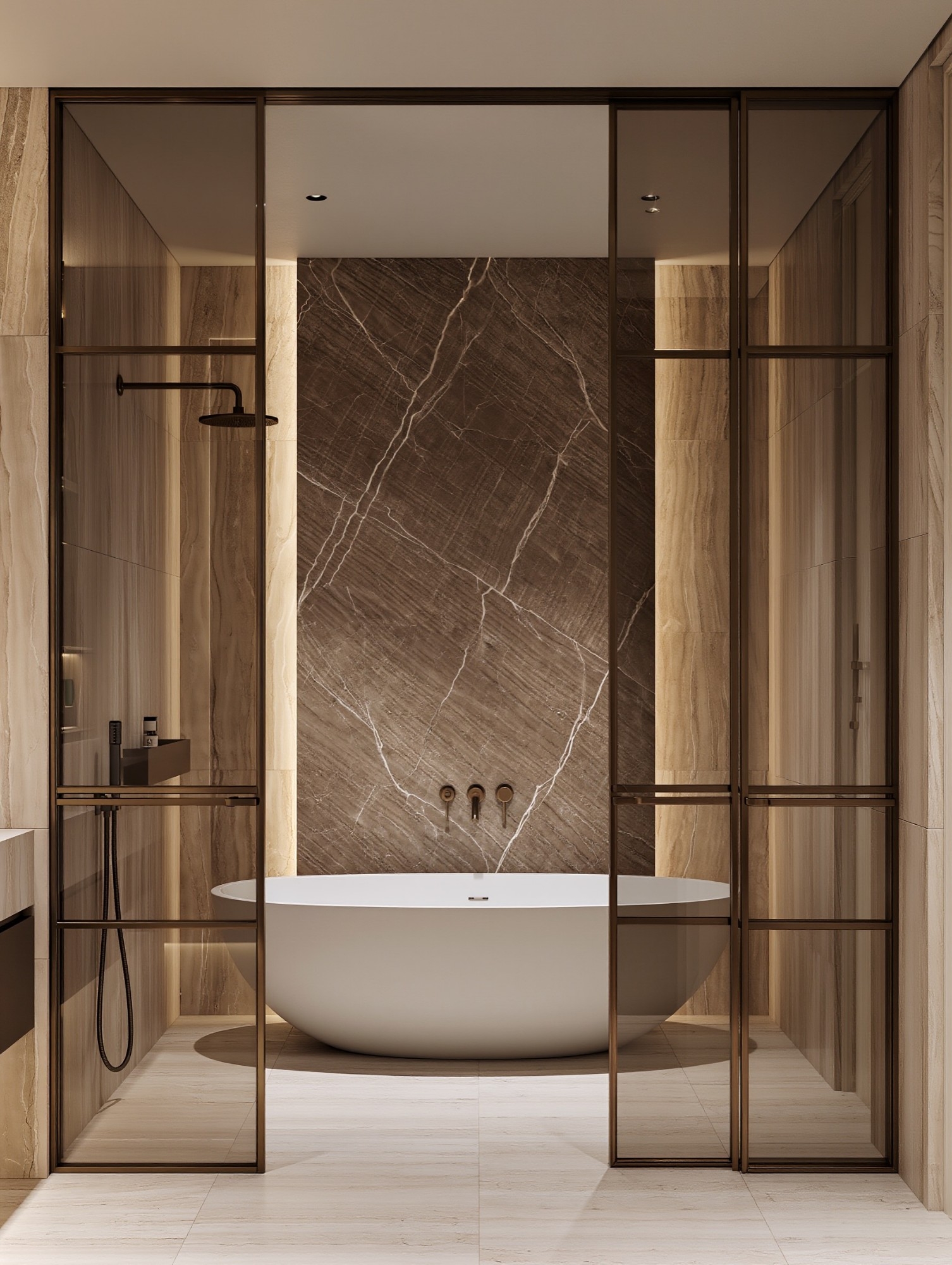 Ultra luxurious bathroom interior
