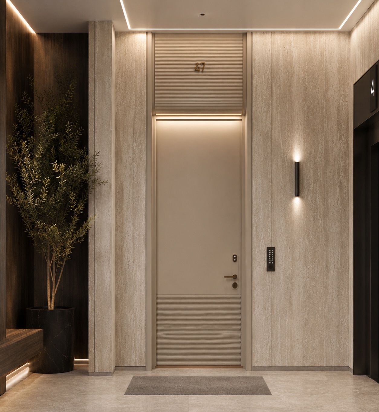 Sophisticated custom door design