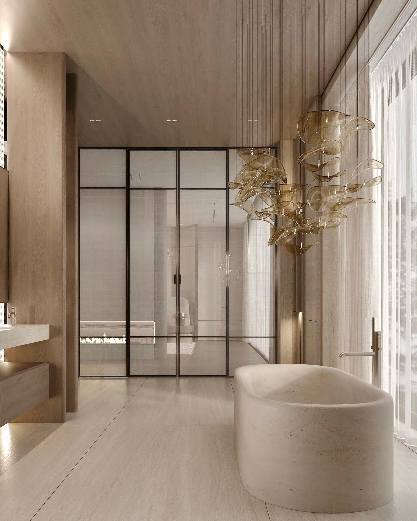Luxurious bathroom interior