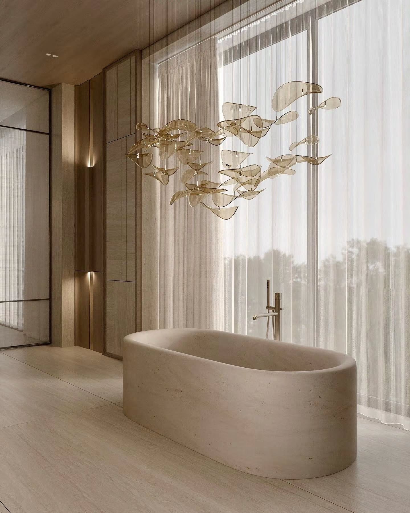 Luxurious bathroom interior