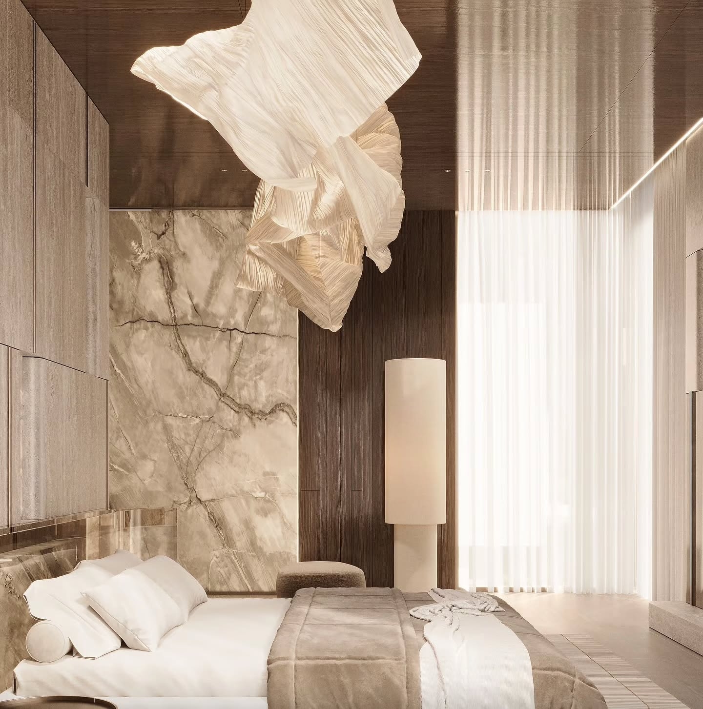 Luxurious and stunning bedroom design