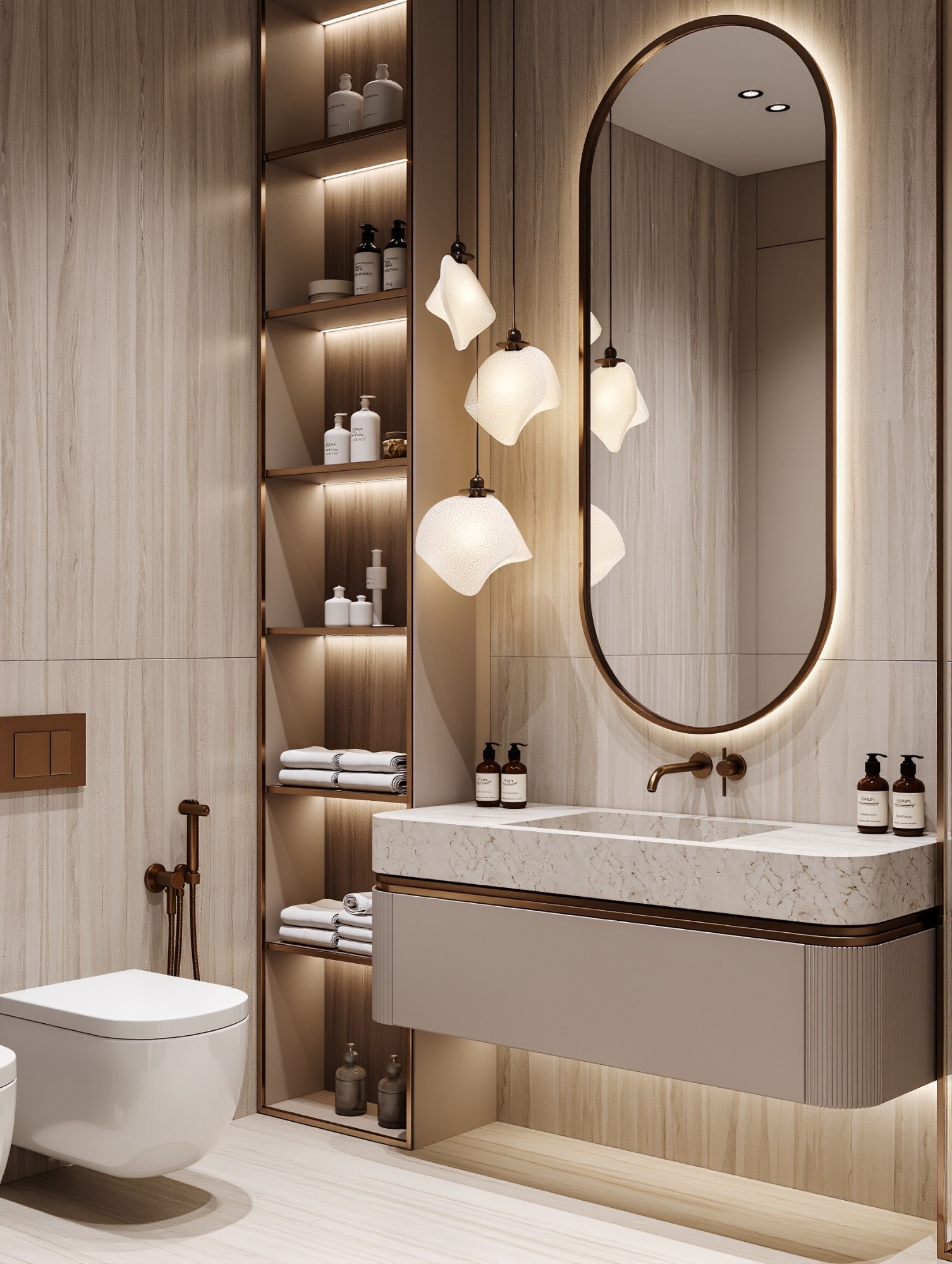 Luxury powder room design