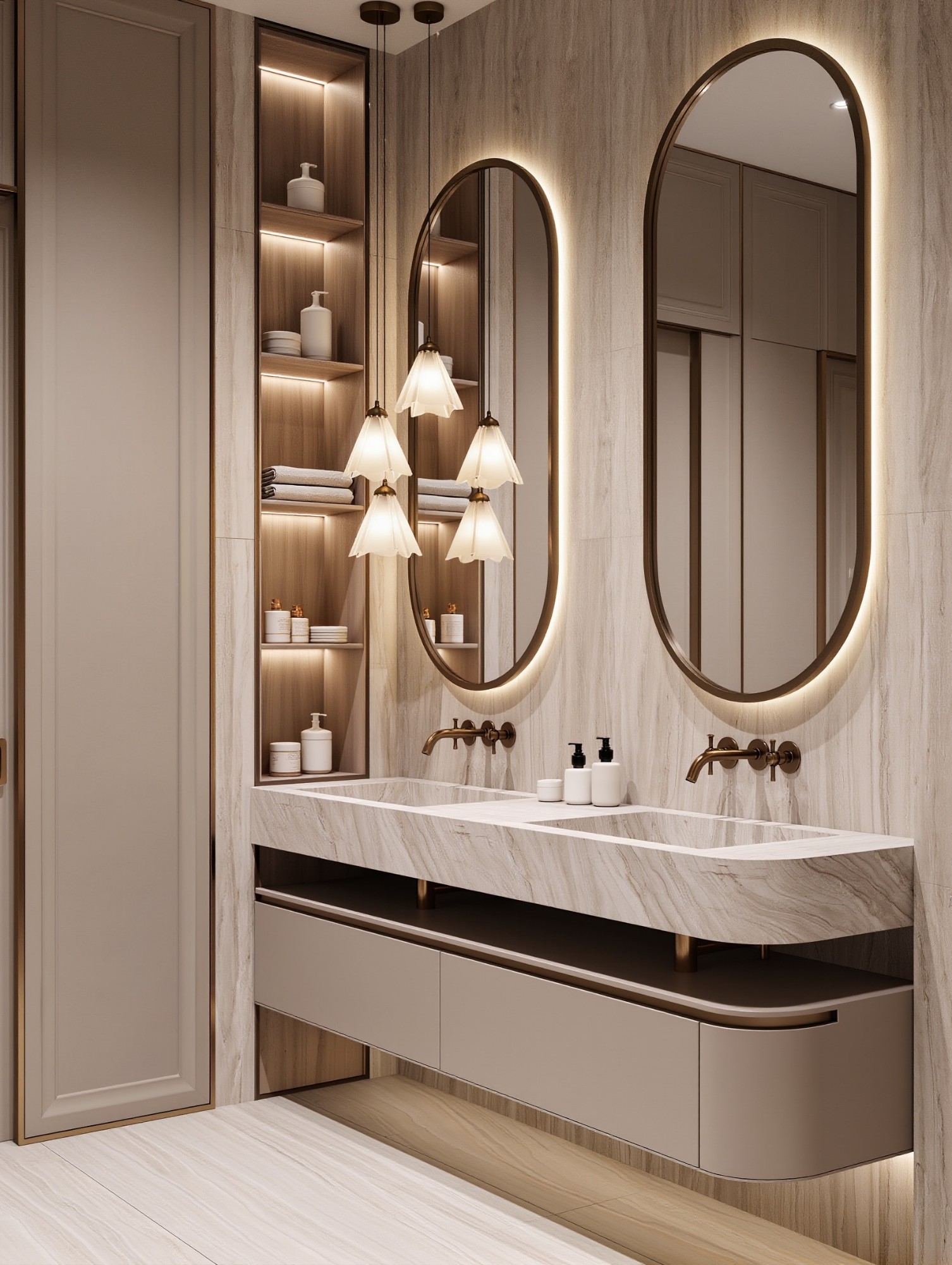 Luxury powder room design