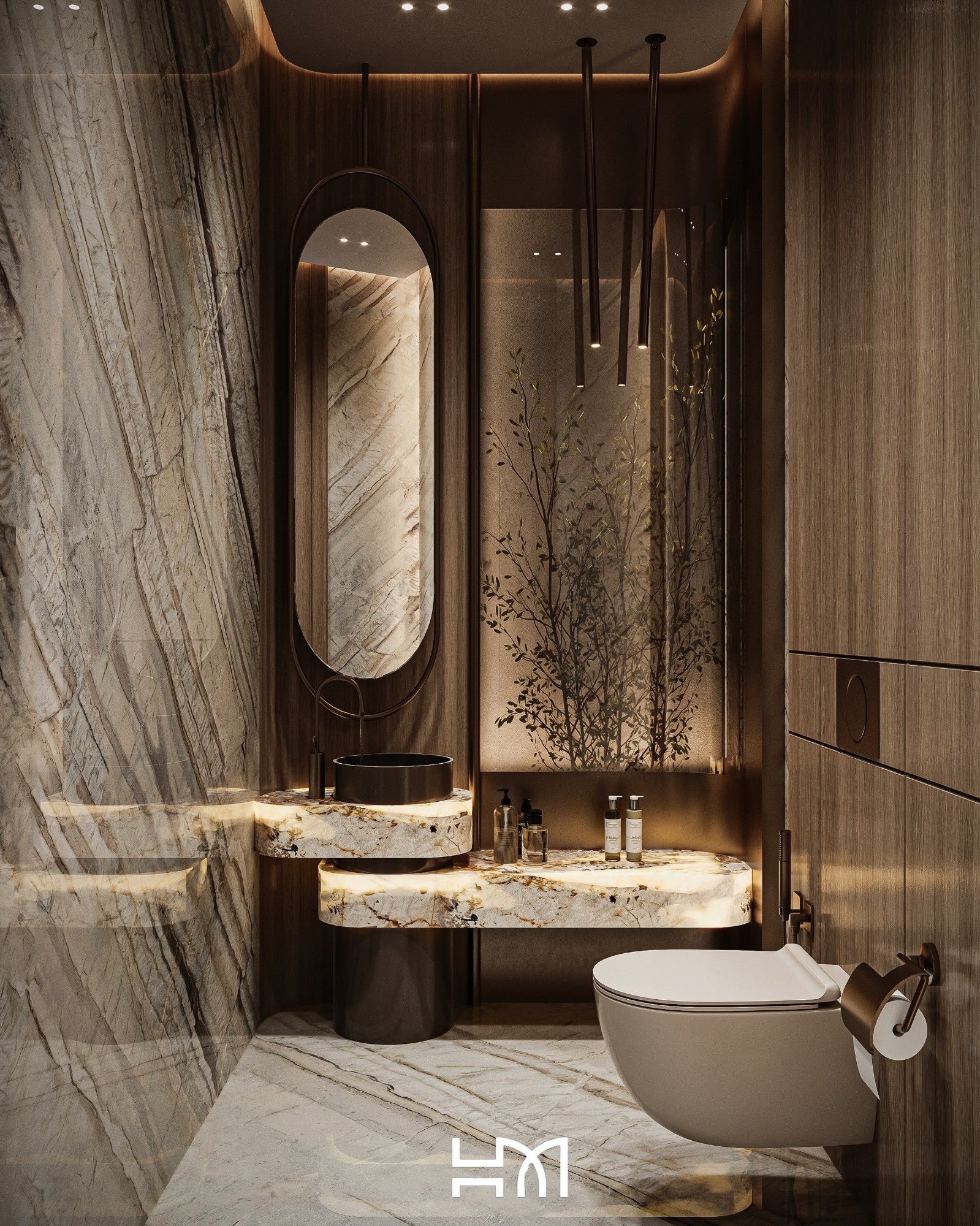 Luxury-powder-room-design