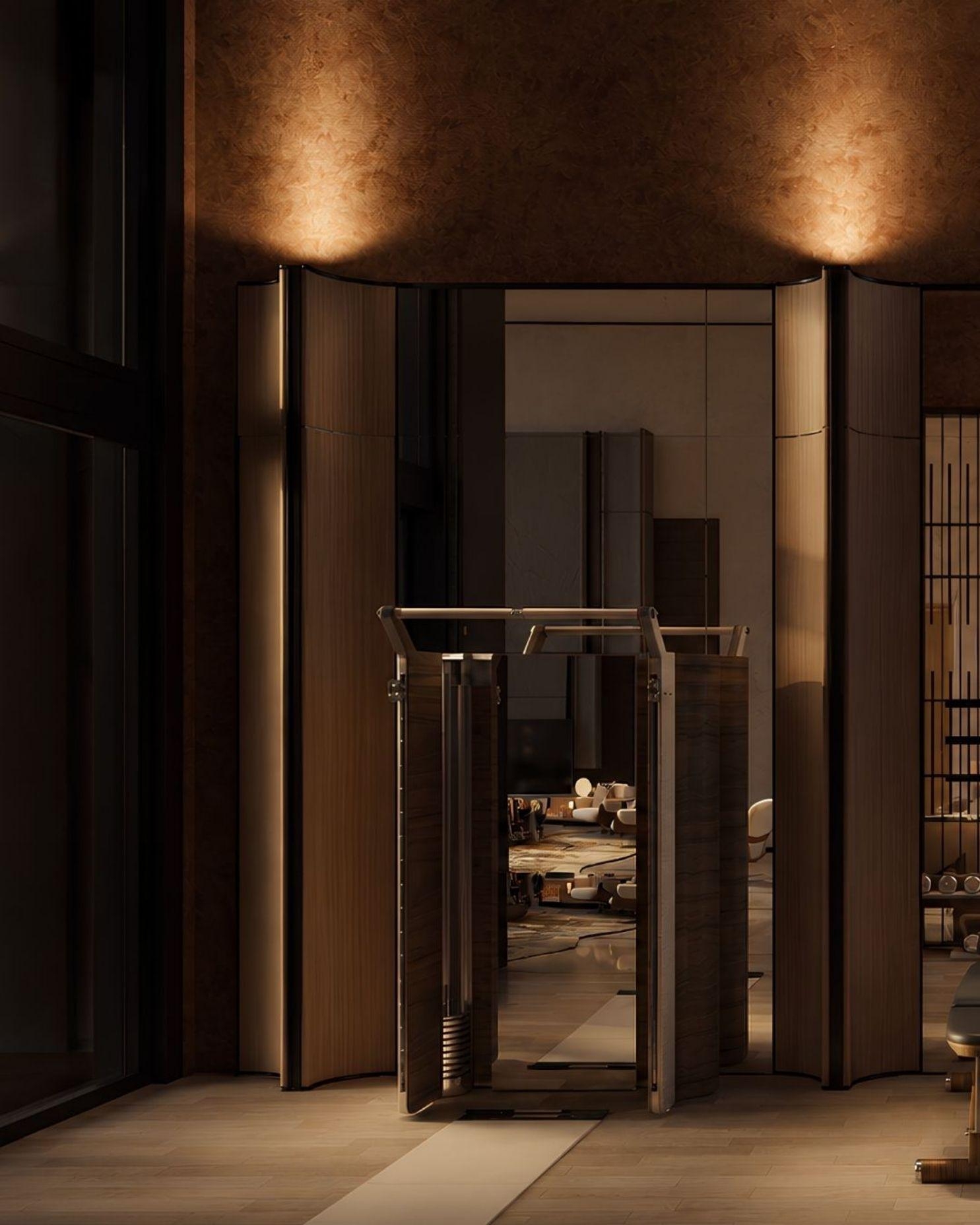Sophisticated gym & dining room design