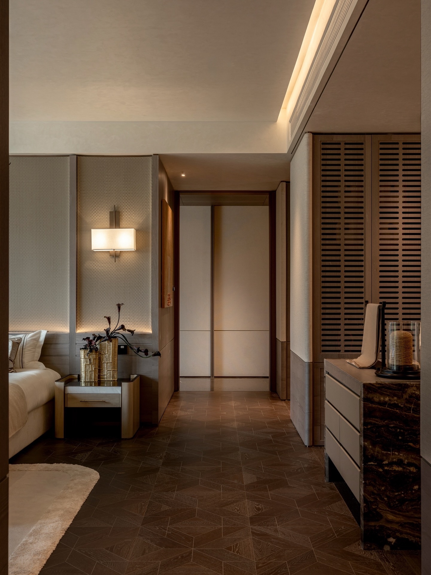 Stylish wood toned interior design