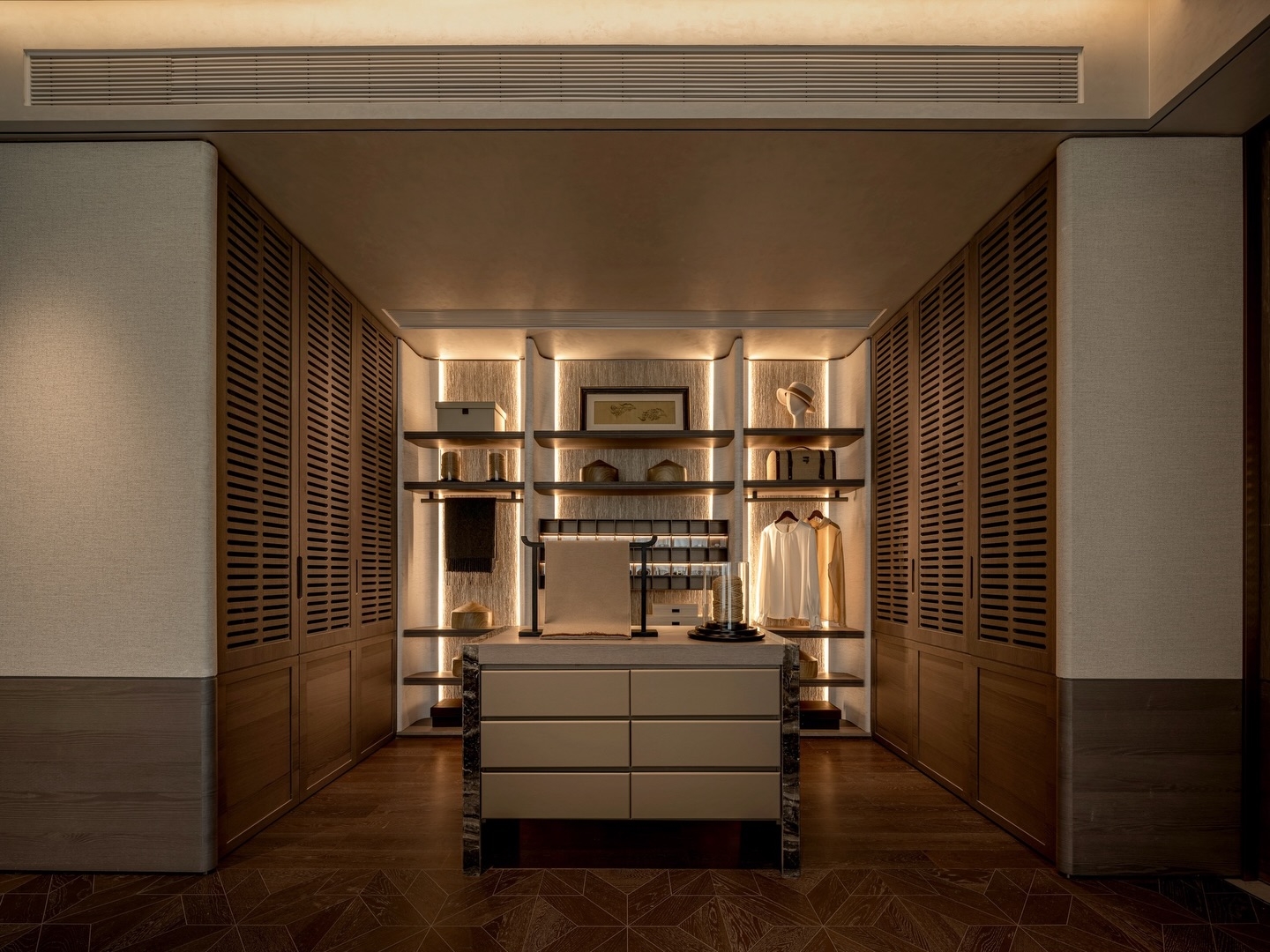 Stylish wood toned interior design