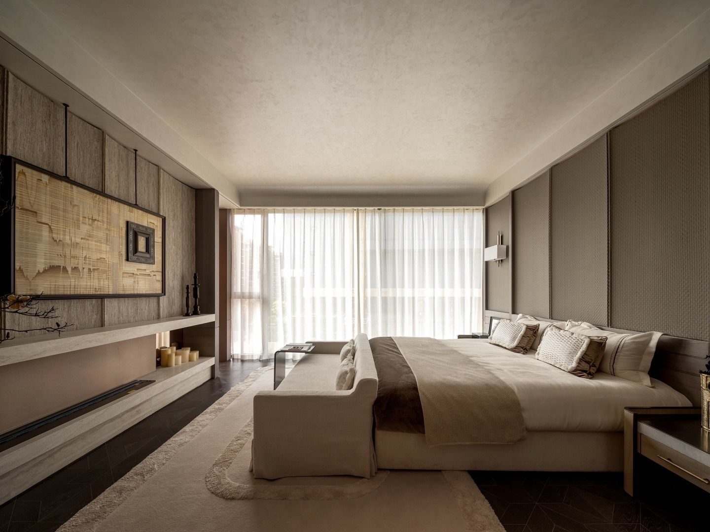 Cozy & luxurious home interior with a hotel vibe.