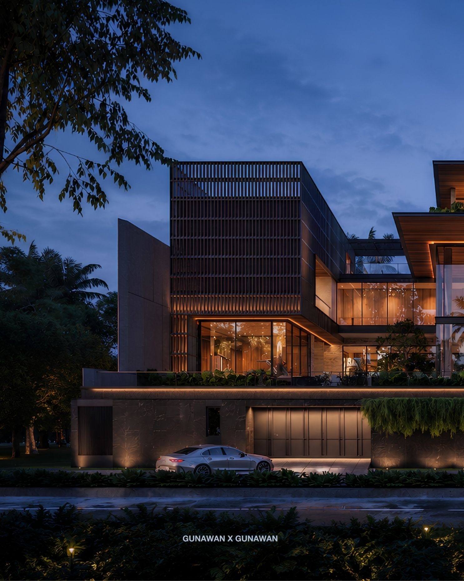 Modern & stylish landed property home design