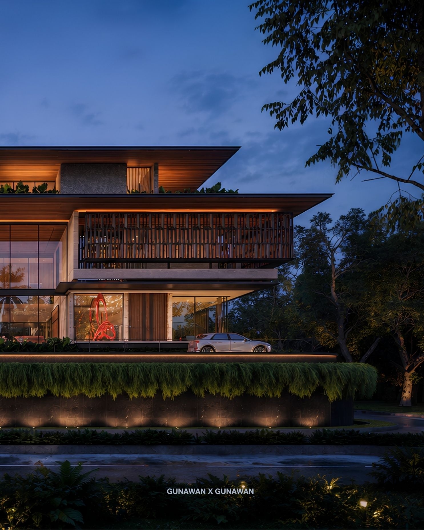 Modern & stylish landed property home design