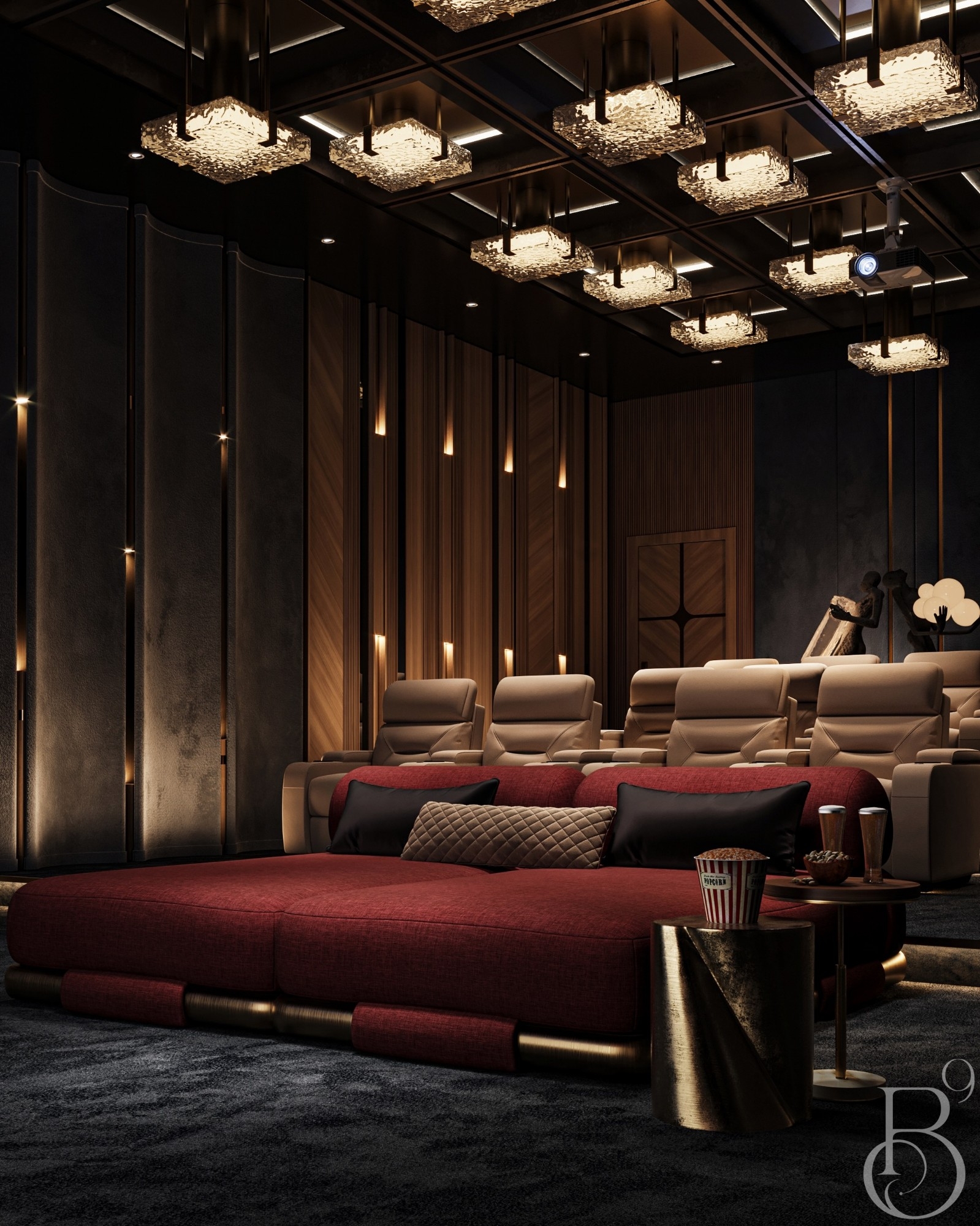 Stylish & luxurious AV room interior