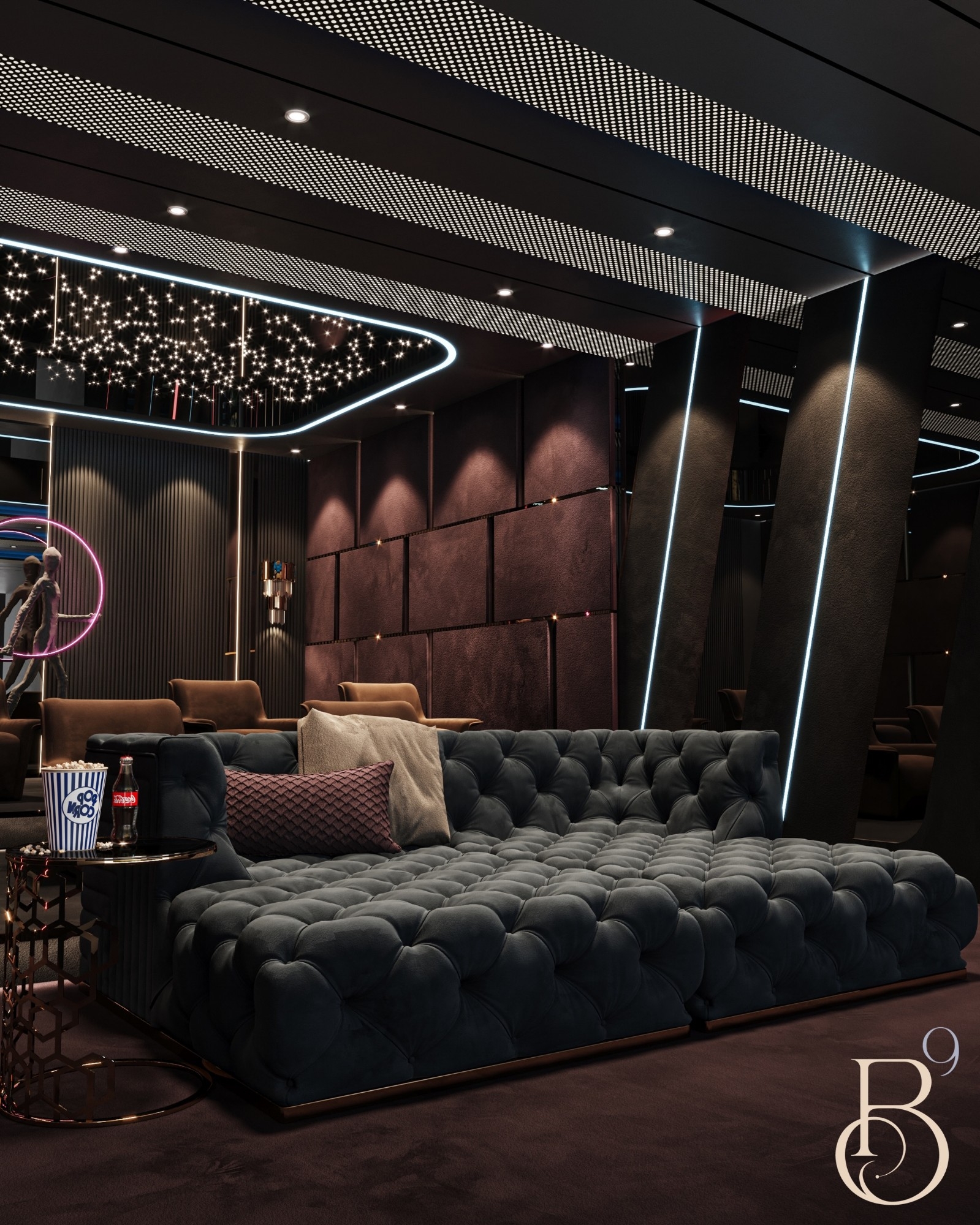 Stylish & luxurious AV room interior