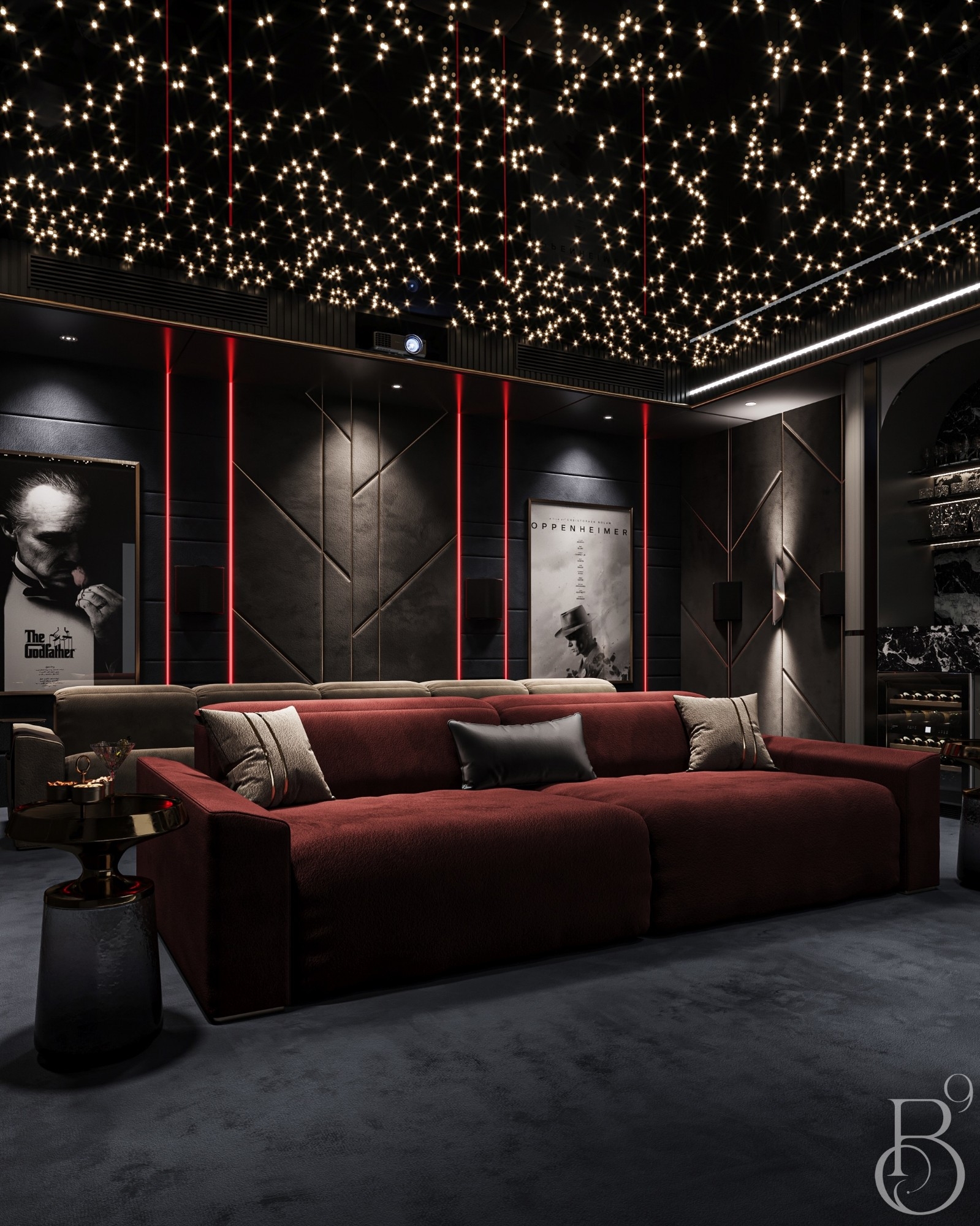 Stylish & luxurious AV room interior