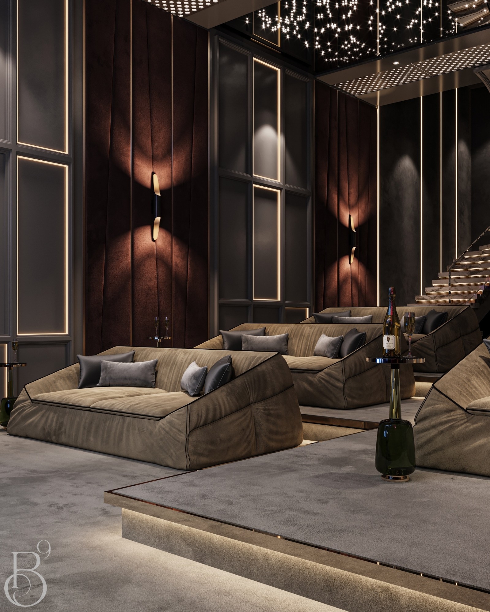 Stylish & luxurious AV room interior