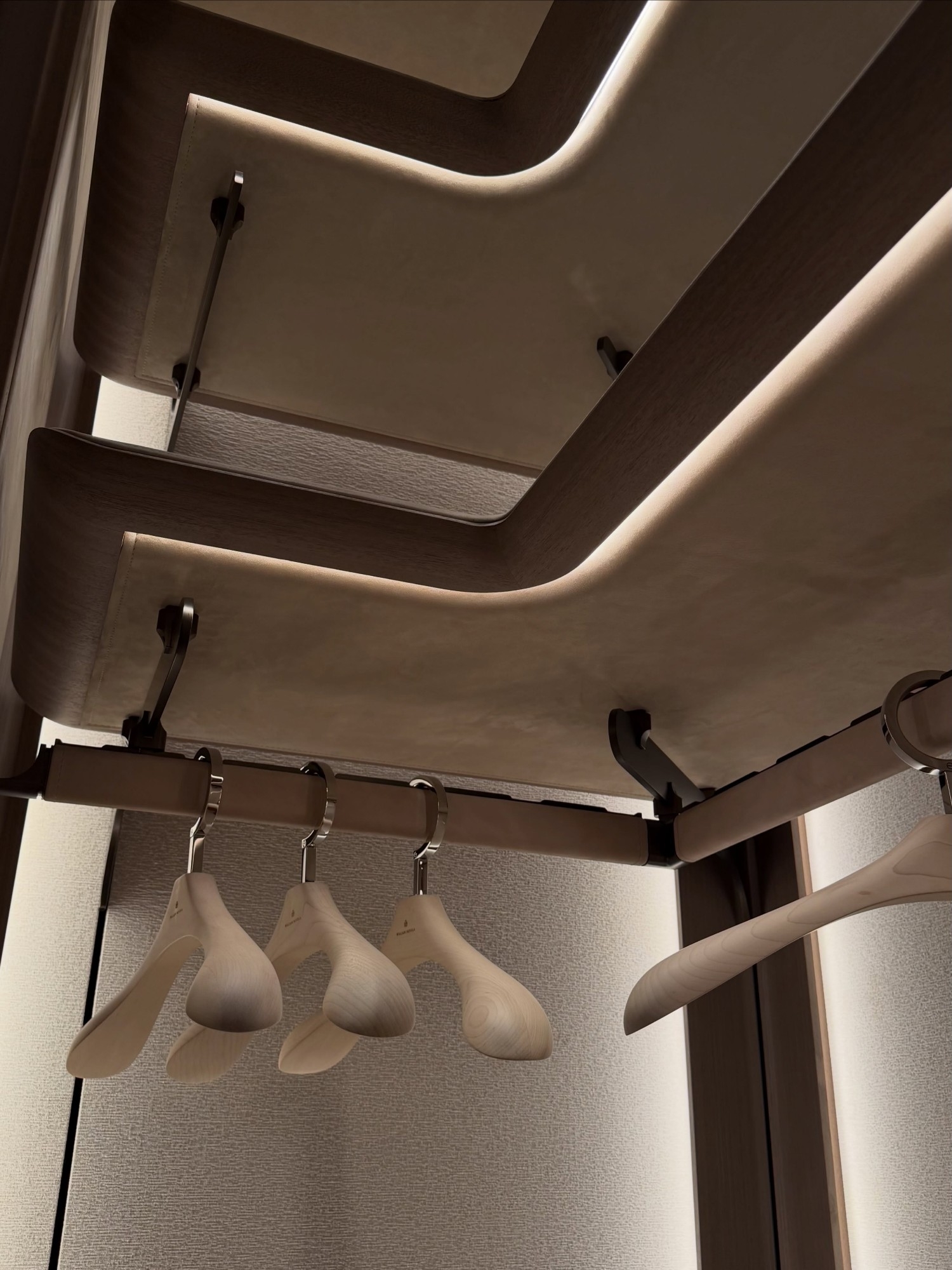 Stylish, modern walk in wardrobe design