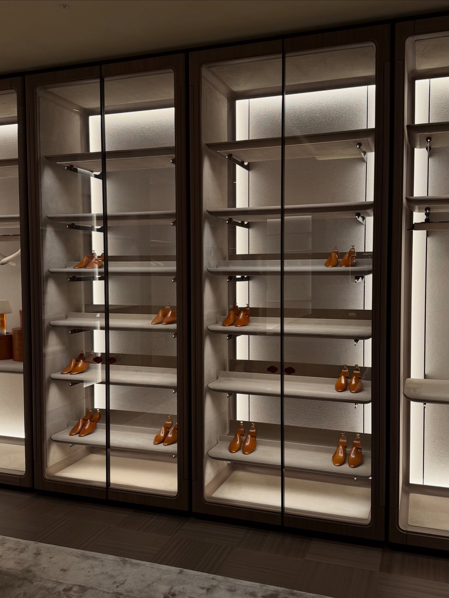 Stylish, modern walk in wardrobe design