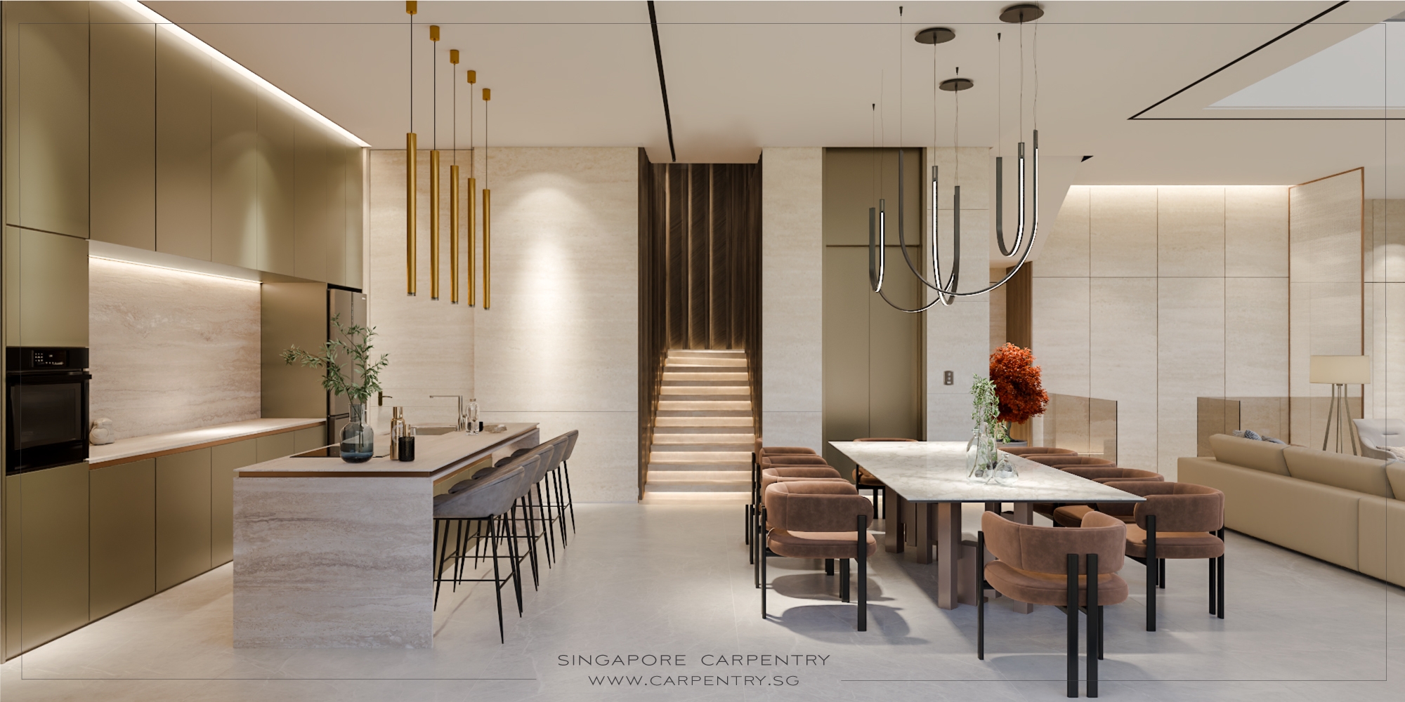 Luxury interior design for a sophisticated home @ Pemimpin Place