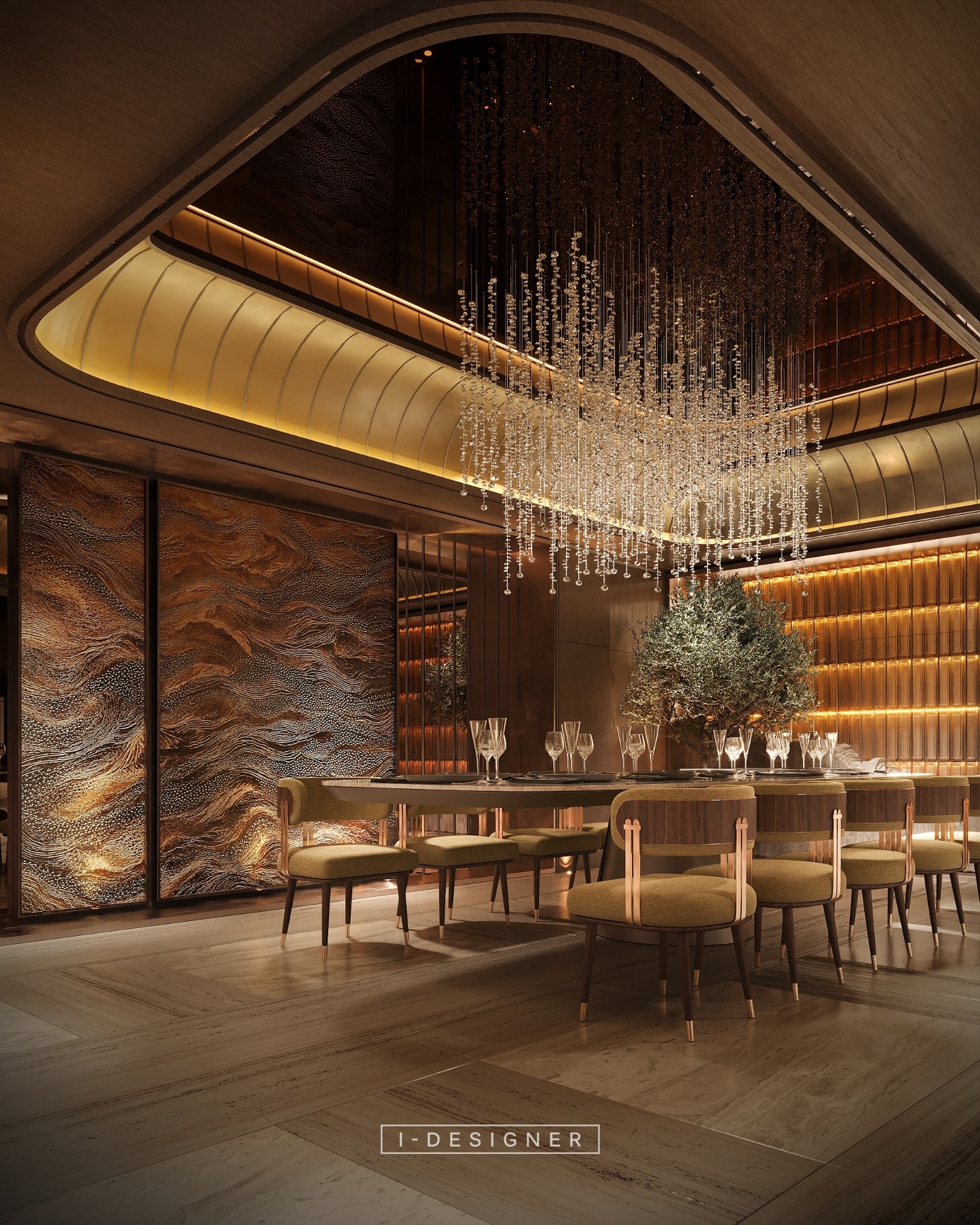 Ultra luxurious dining room design