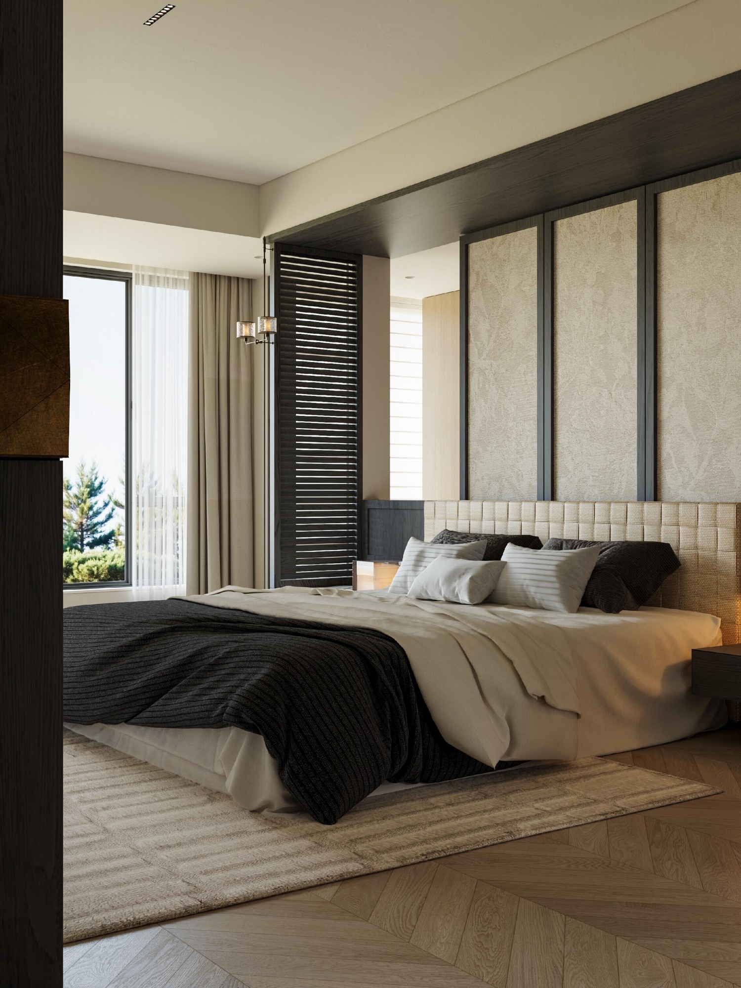 Cozy bedroom interior design