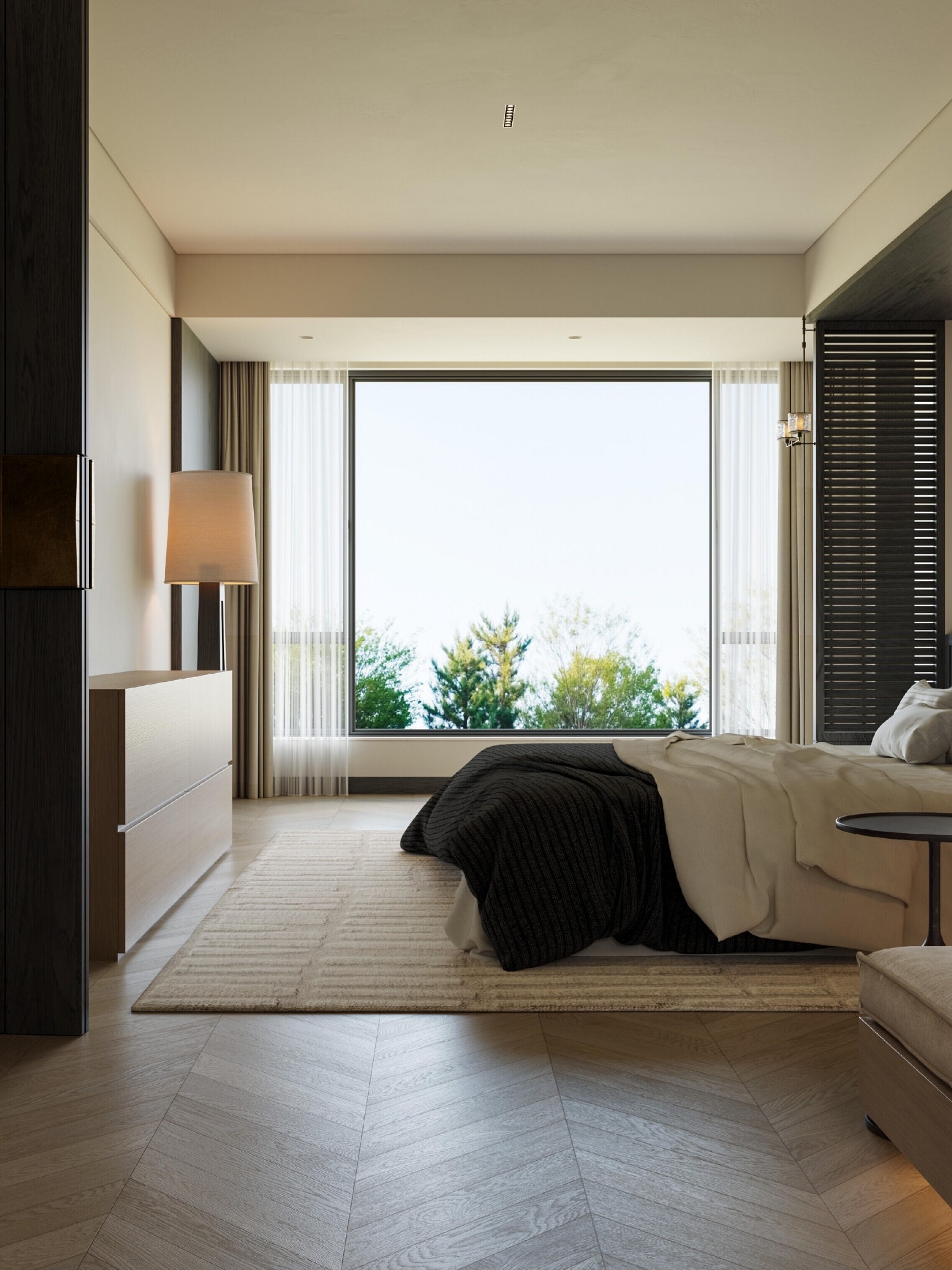 Cozy bedroom interior design