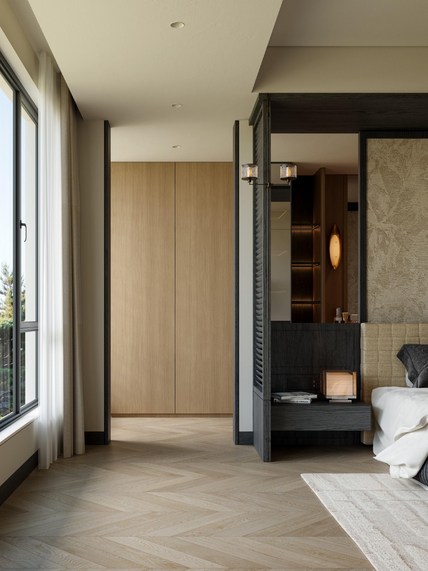 Cozy bedroom interior design