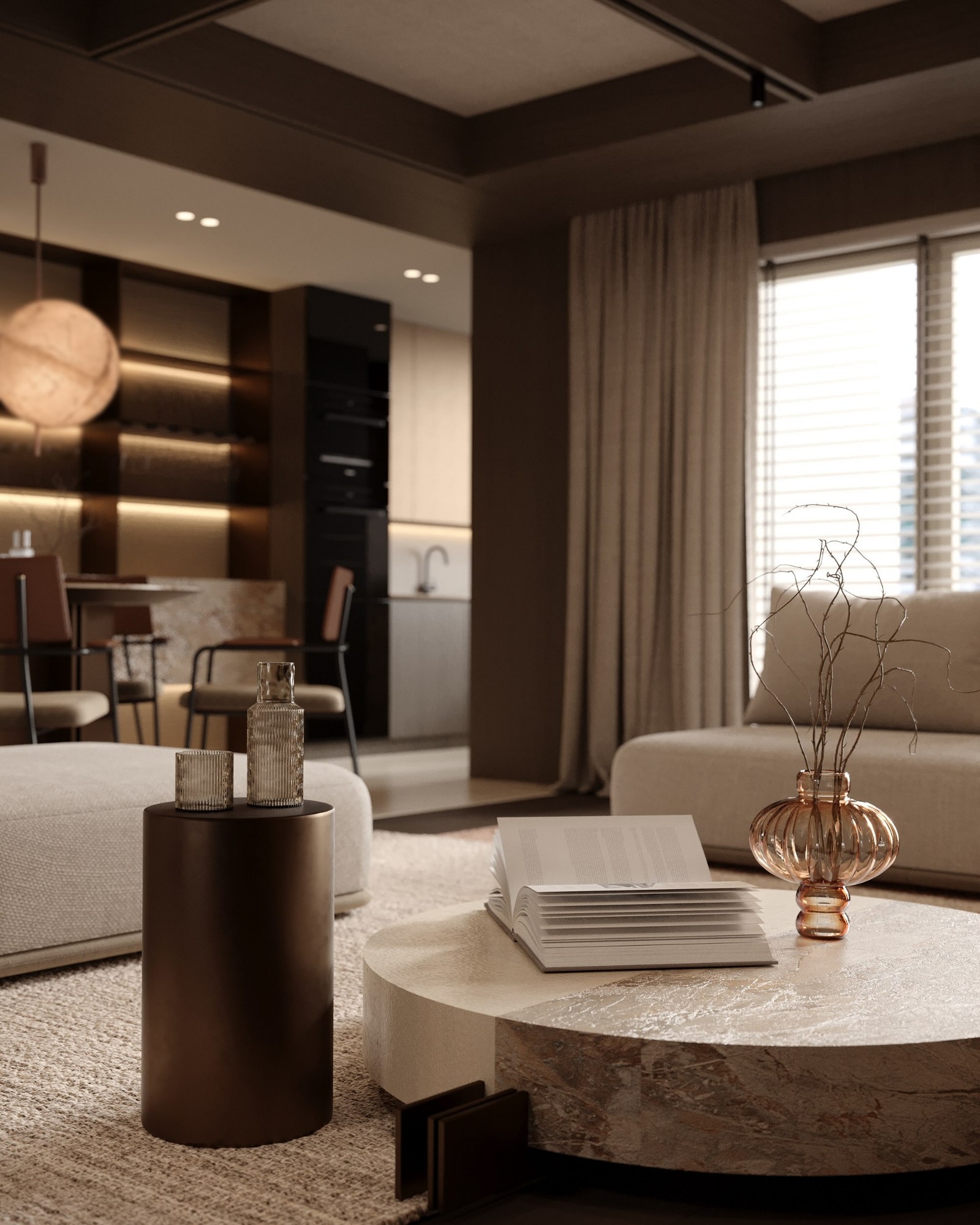 Cozy and modern living room design
