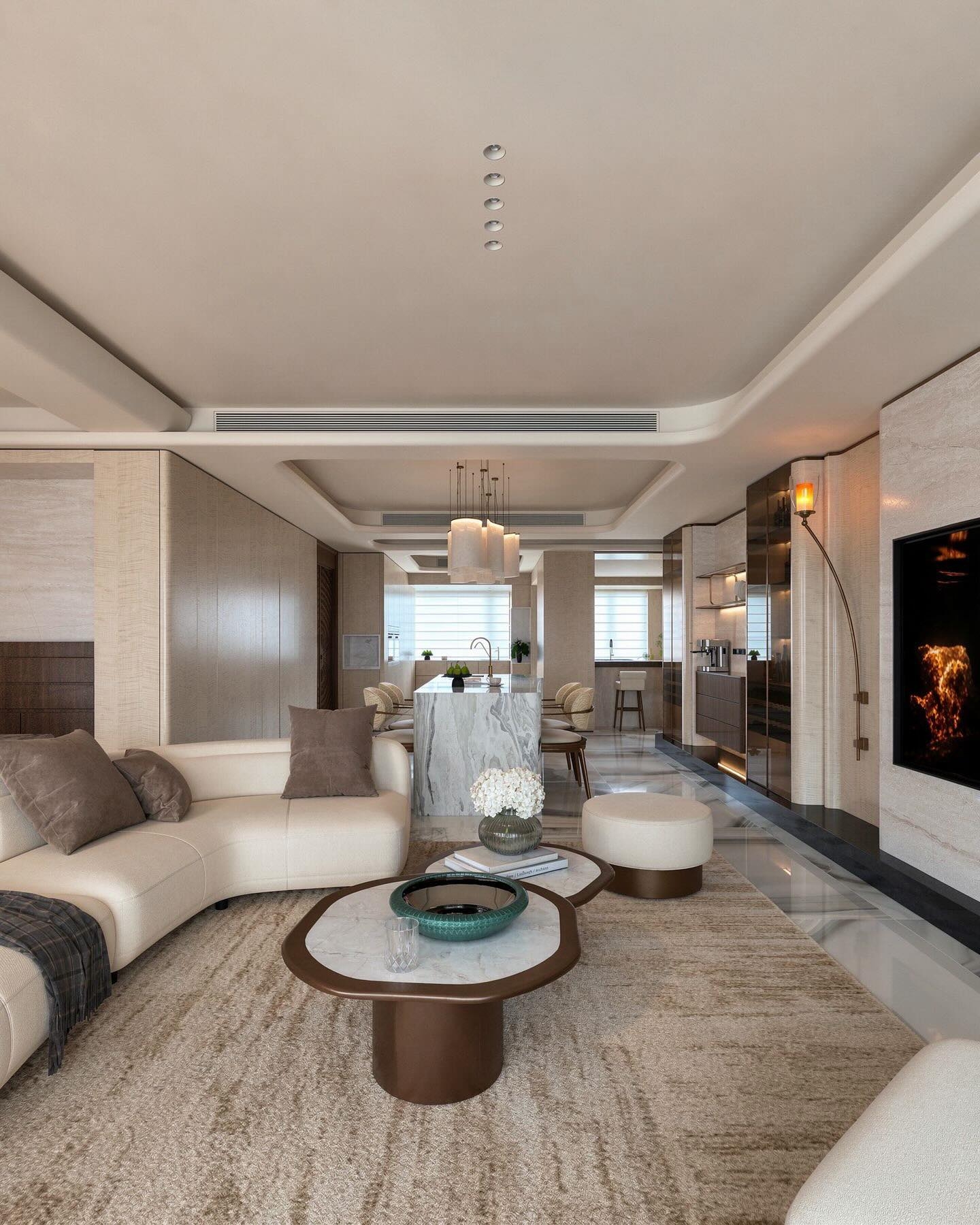 Ultra luxurious open concept home interior design