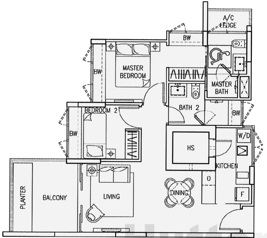 Welcome To Our Mid-Century Modern Condominium - Master bedroom, master bath, balcony, living room, dining room, kitchen