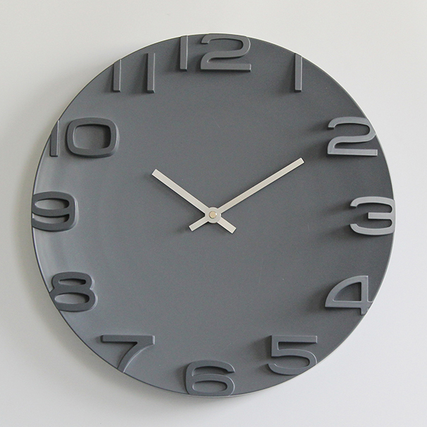 3D Clock - Dark Grey