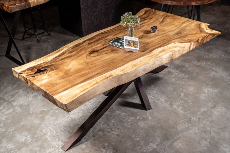 The Wood Colony - Suar Wood Dining Table with Chester Leg (2.4m)