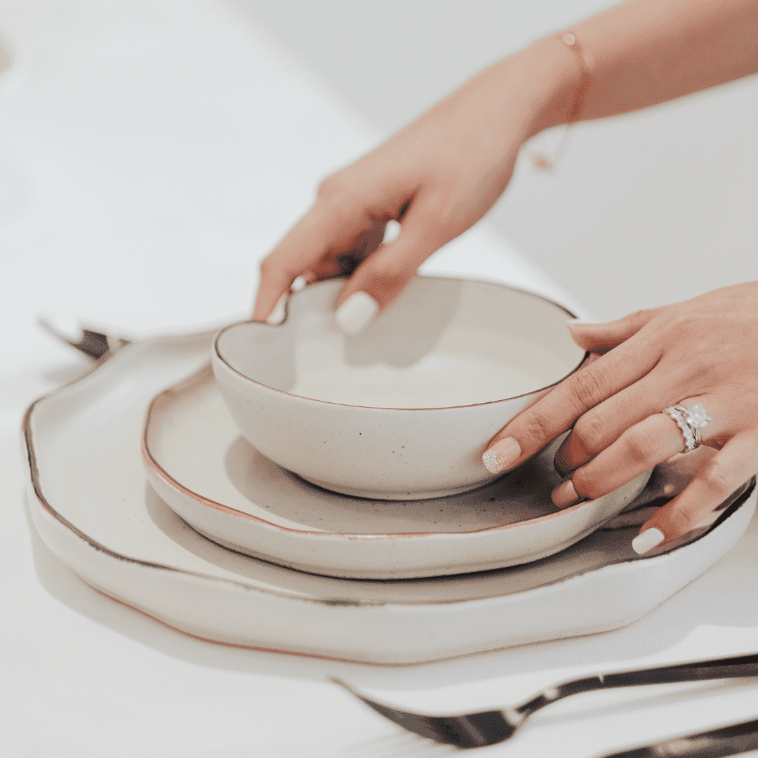 Wabi Classic Ceramic Dinner Set - 1 Person (3pcs)