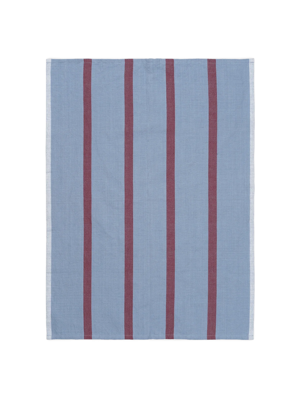 Hale Tea Towel - Faded Blue/Burgundy