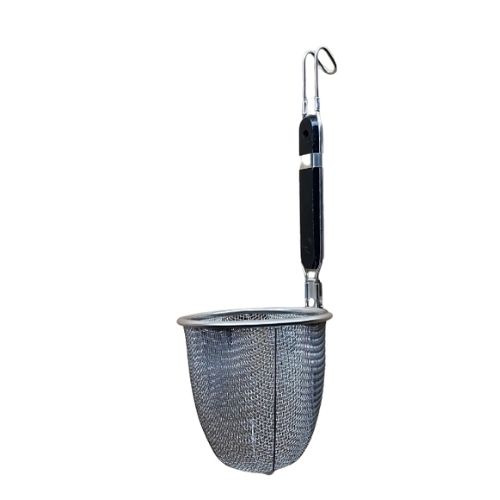 Stainless Steel U-Shape Noodle Strainer With Black Handle 14cm
