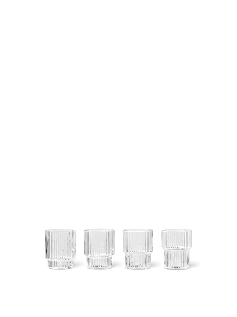 Ripple Small Glasses Set of 4 – Ferm Living - Clear