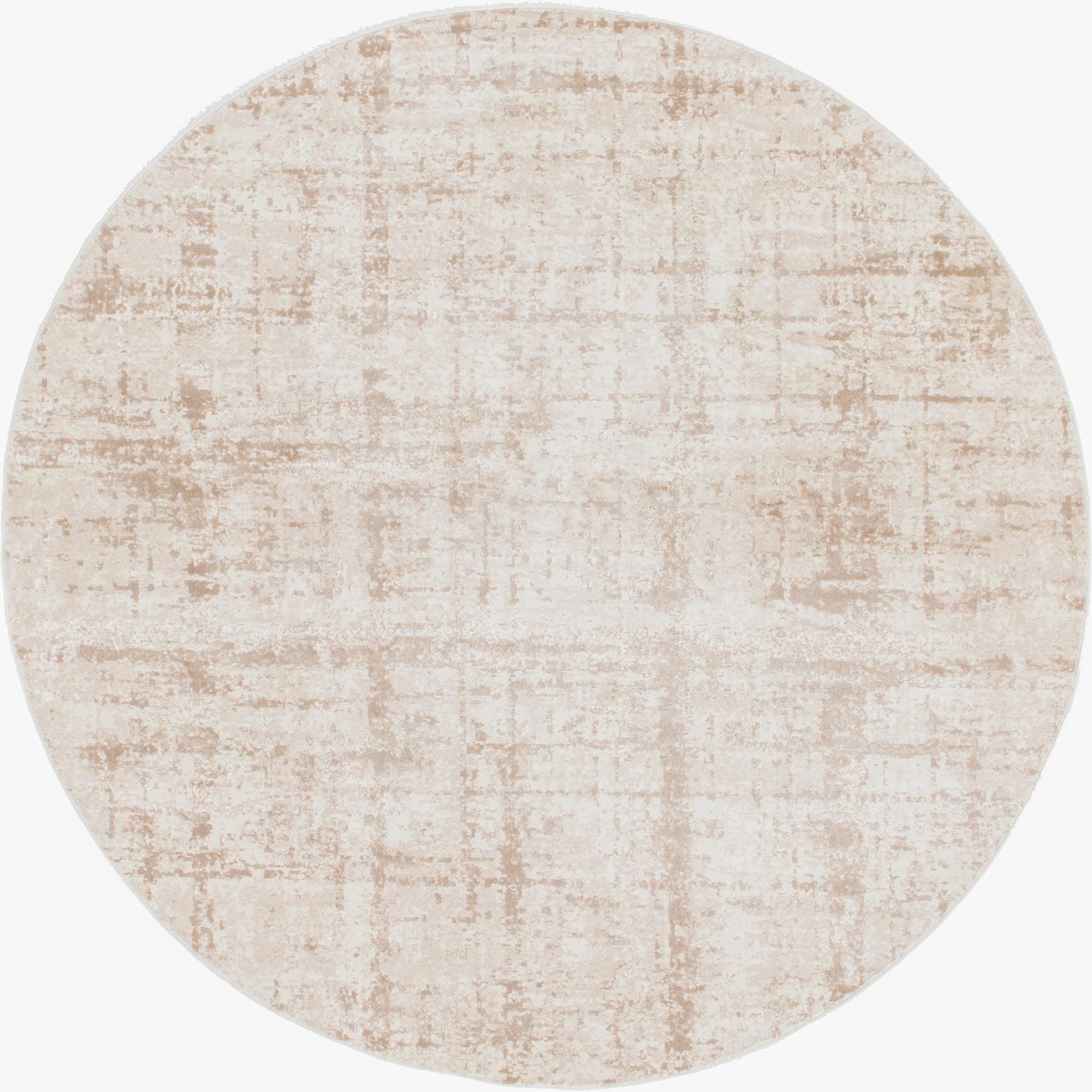 Beige 245cm x 245cm Uptown Lexington Avenue Round Rug