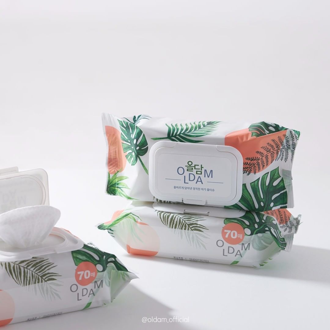 Oldam Baby Wet Wipes Big - BIG 16 PKTS (1120PCS) - CAP COVER