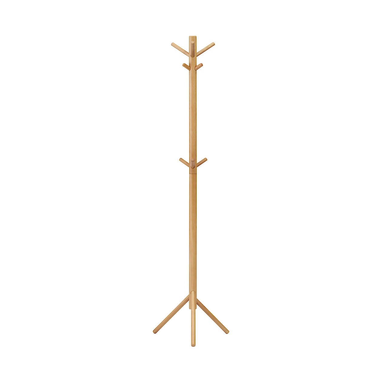 Wooden Coat Stand - W48 x D42 x H173.5 cm (Rubberwood)
